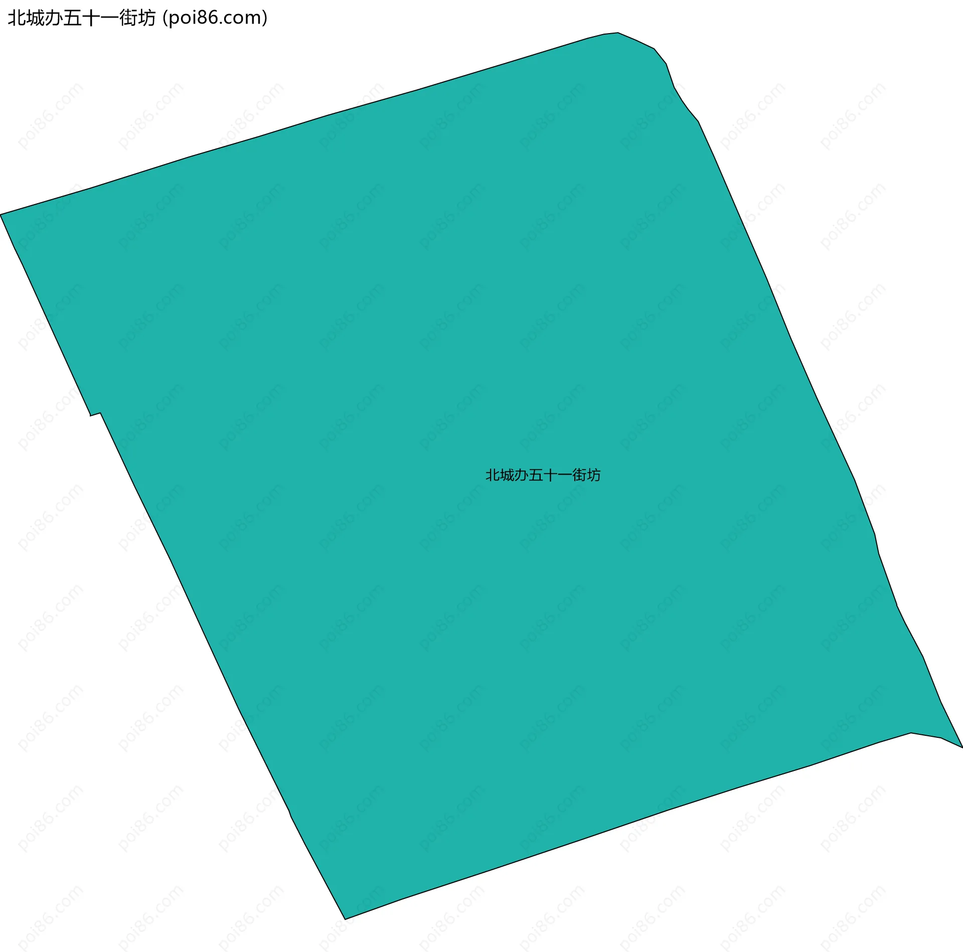 北城办五十一街坊边界地图