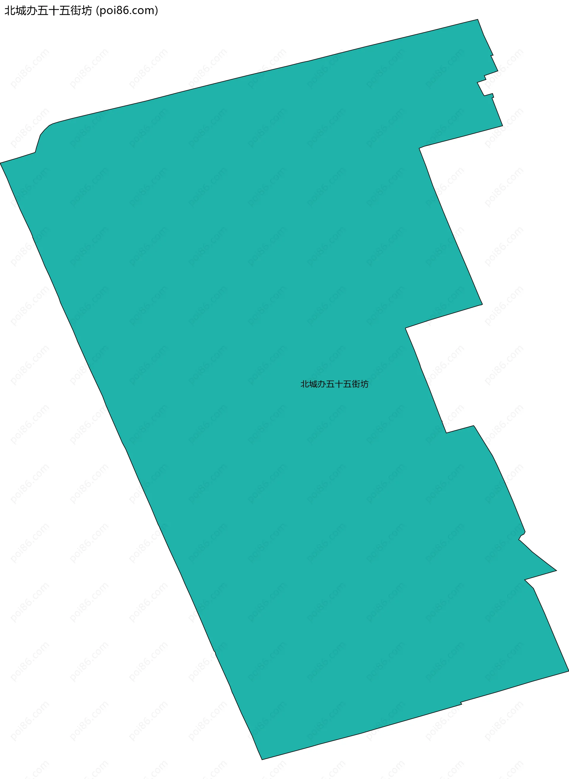 北城办五十五街坊边界地图