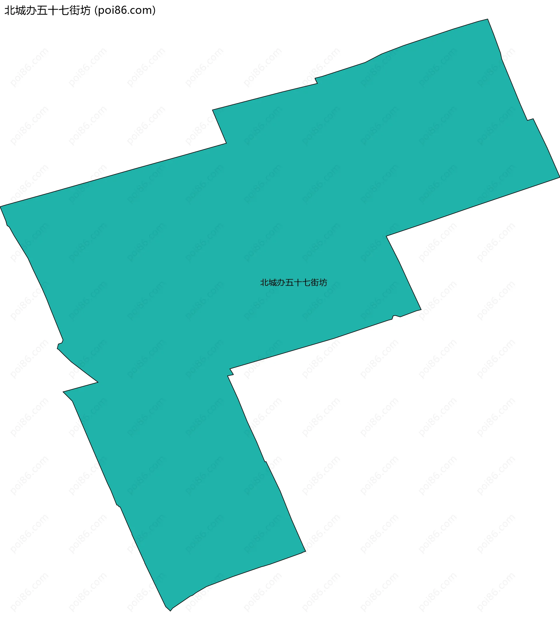 北城办五十七街坊边界地图