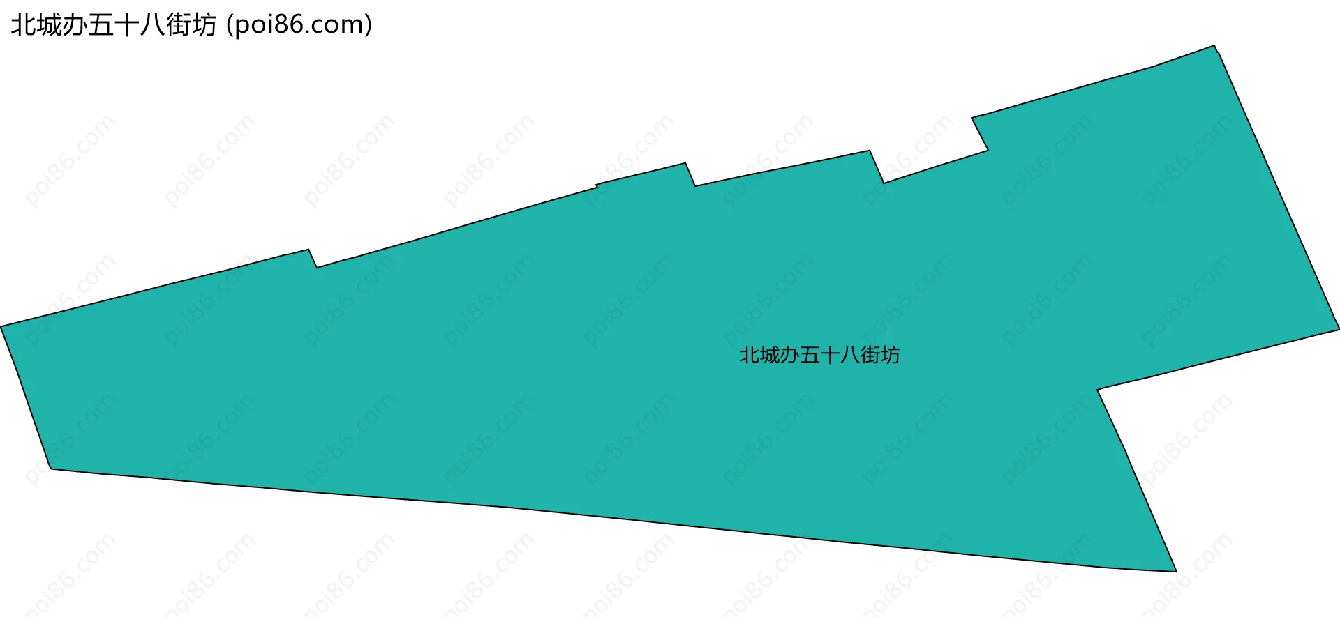 北城办五十八街坊边界地图