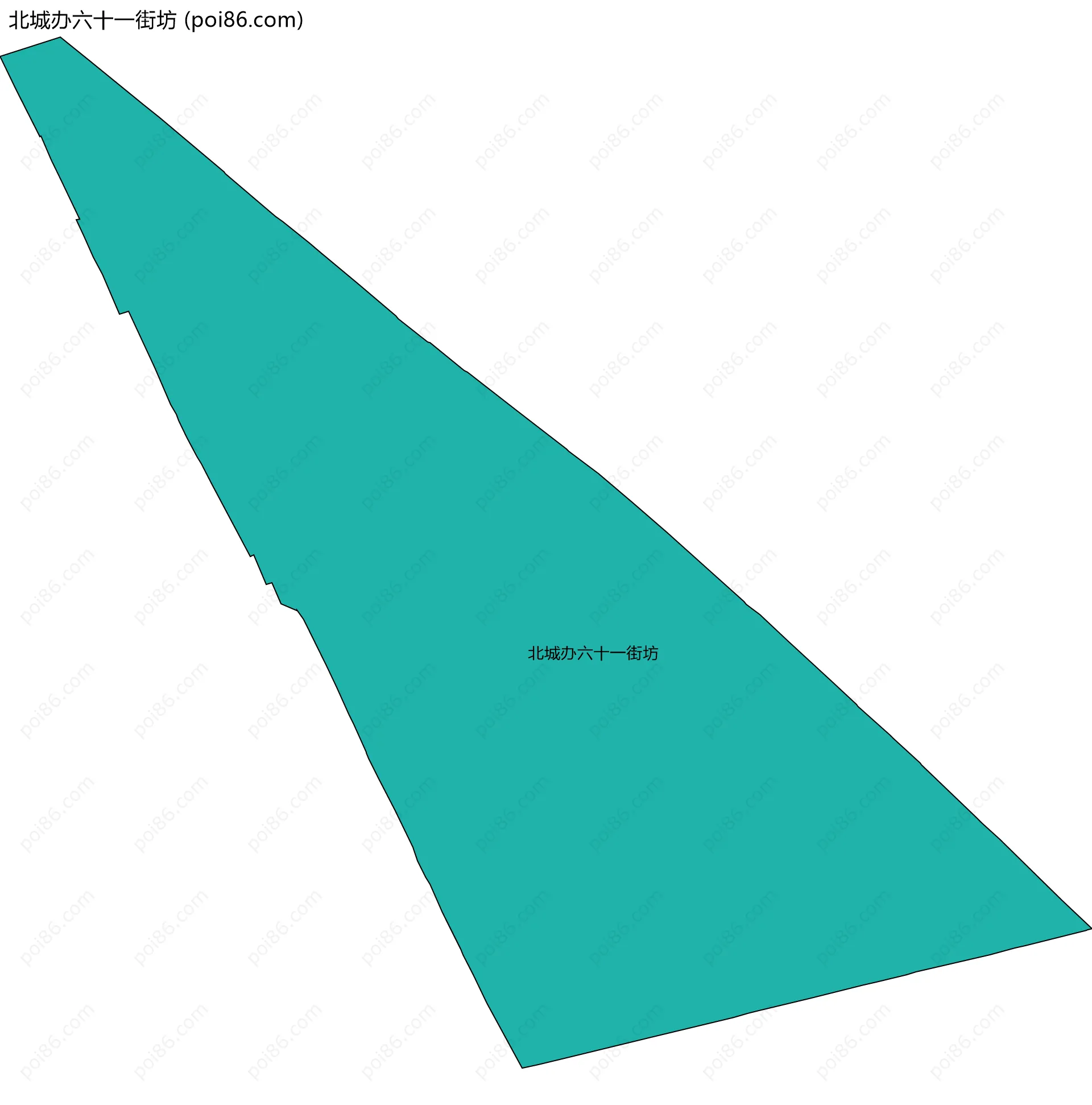 北城办六十一街坊边界地图