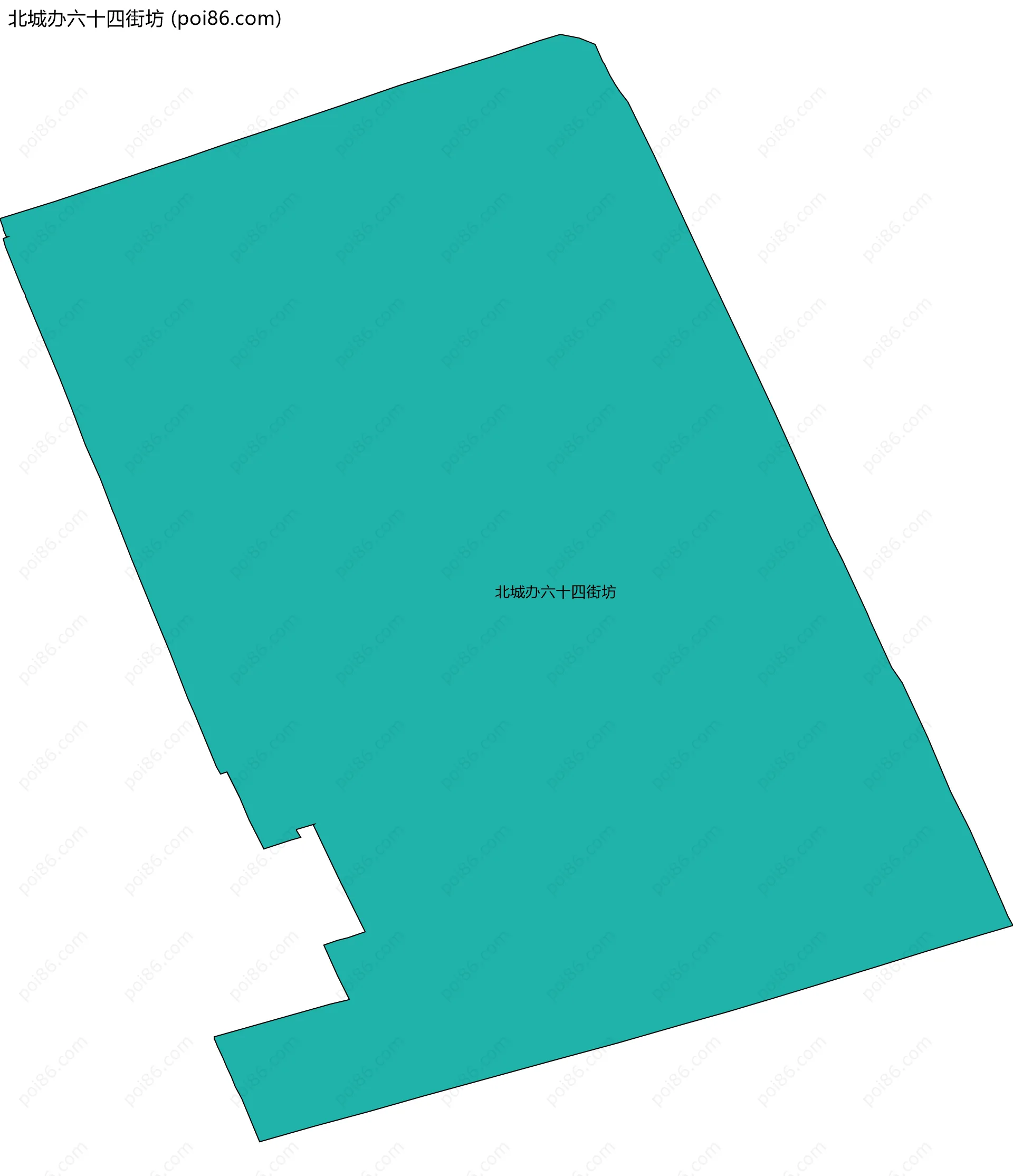 北城办六十四街坊边界地图