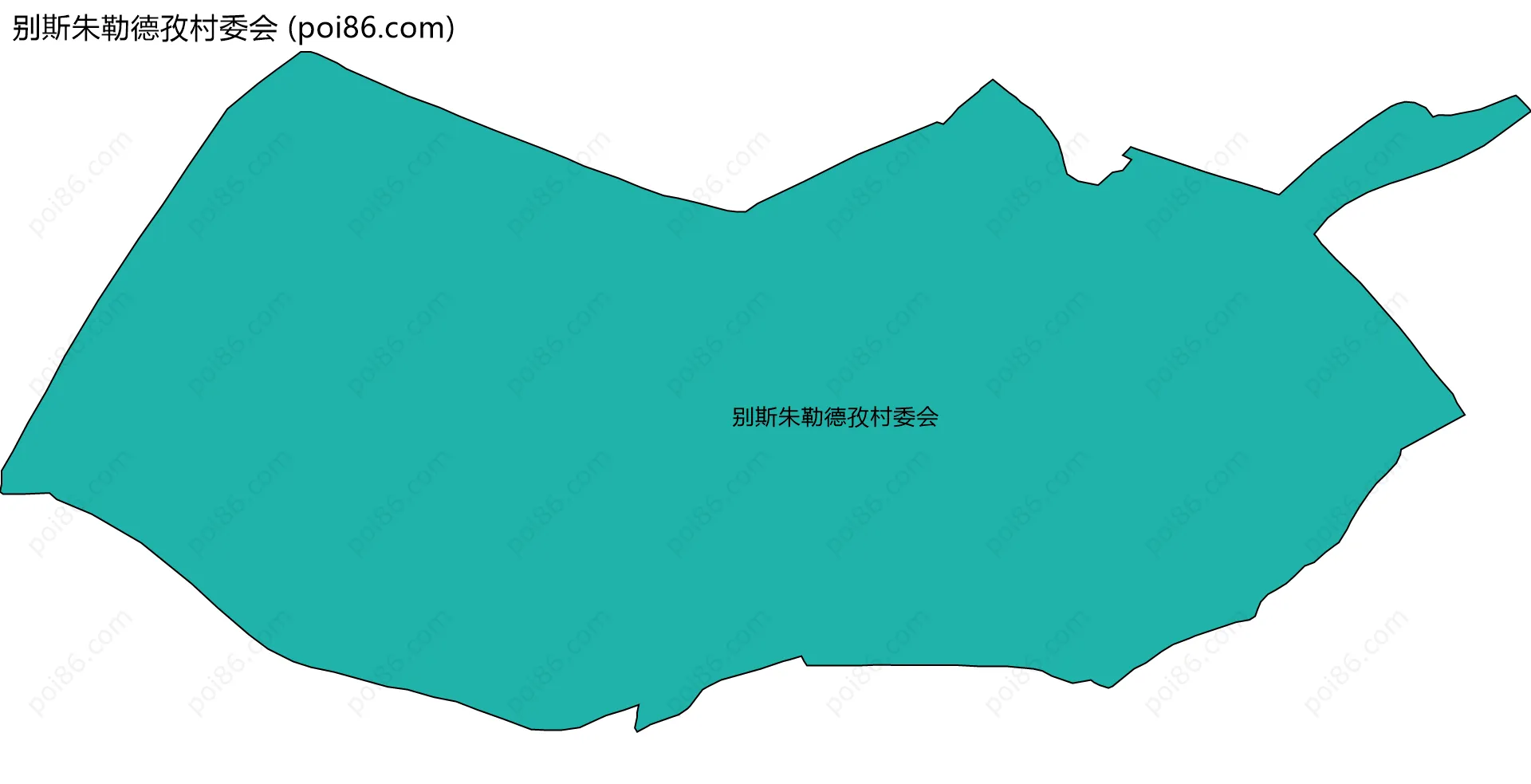 别斯朱勒德孜村委会边界地图