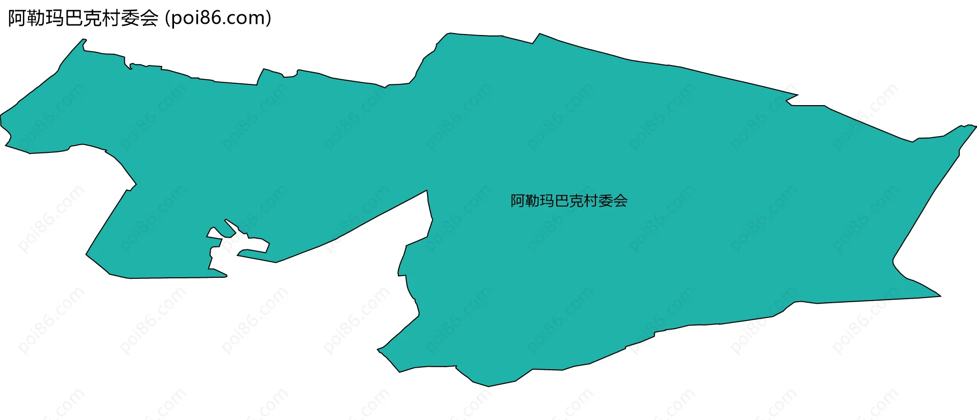 阿勒玛巴克村委会边界地图