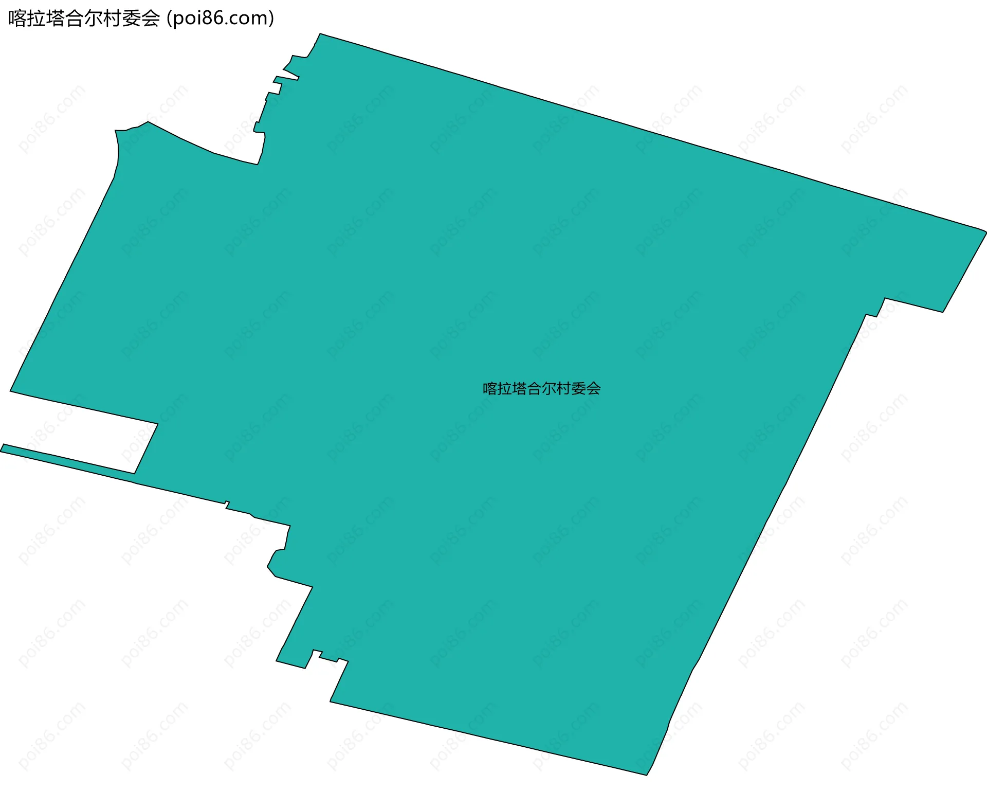 喀拉塔合尔村委会边界地图