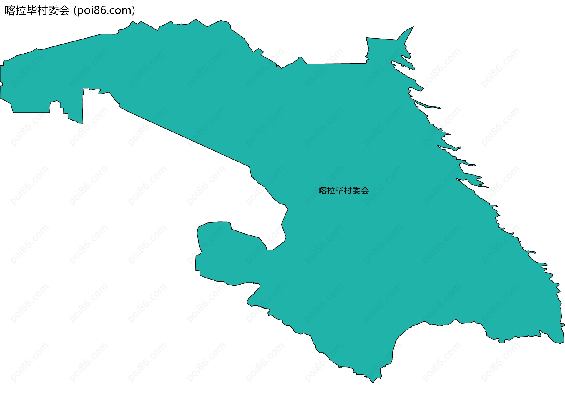 喀拉毕村委会边界地图