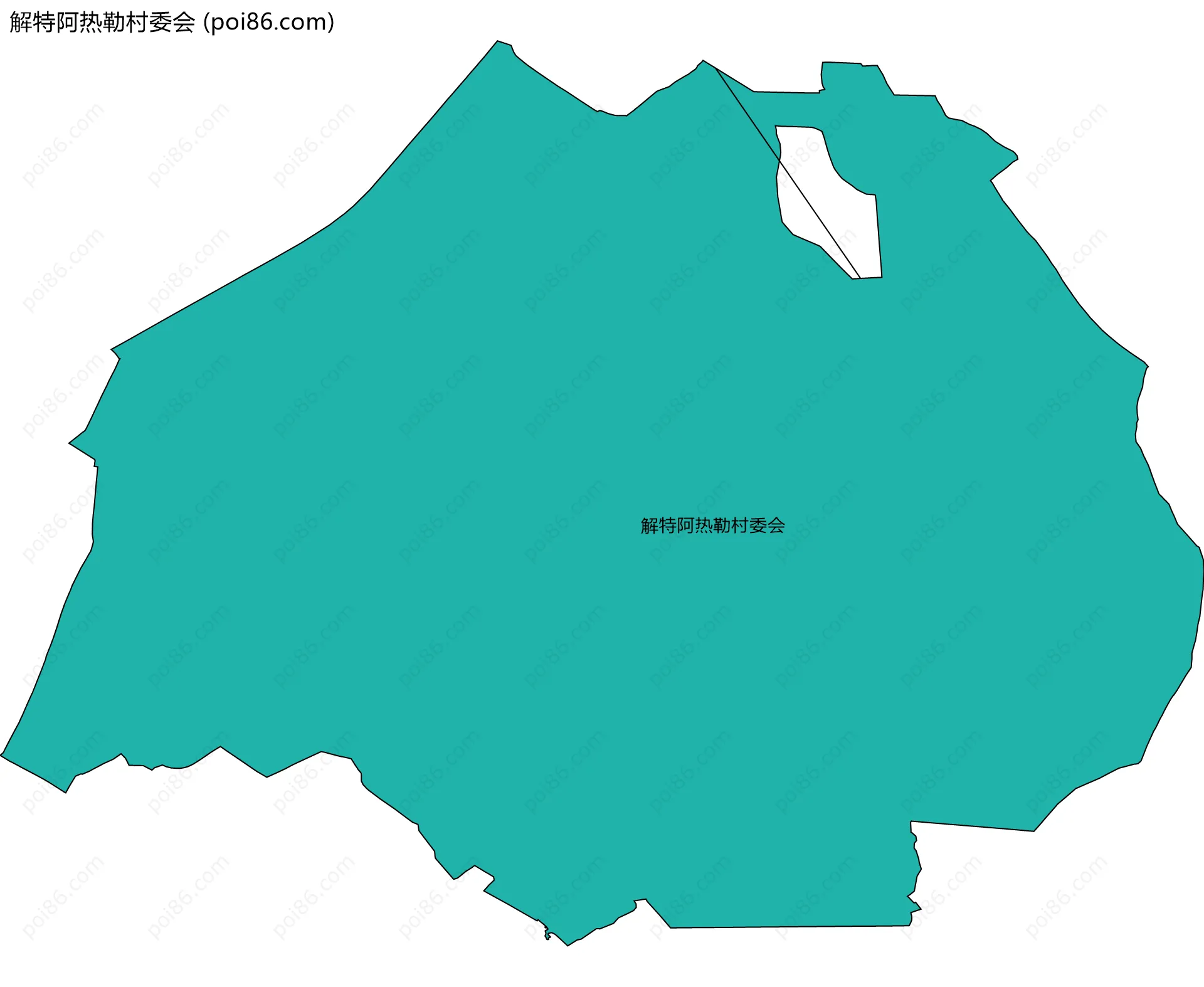解特阿热勒村委会边界地图