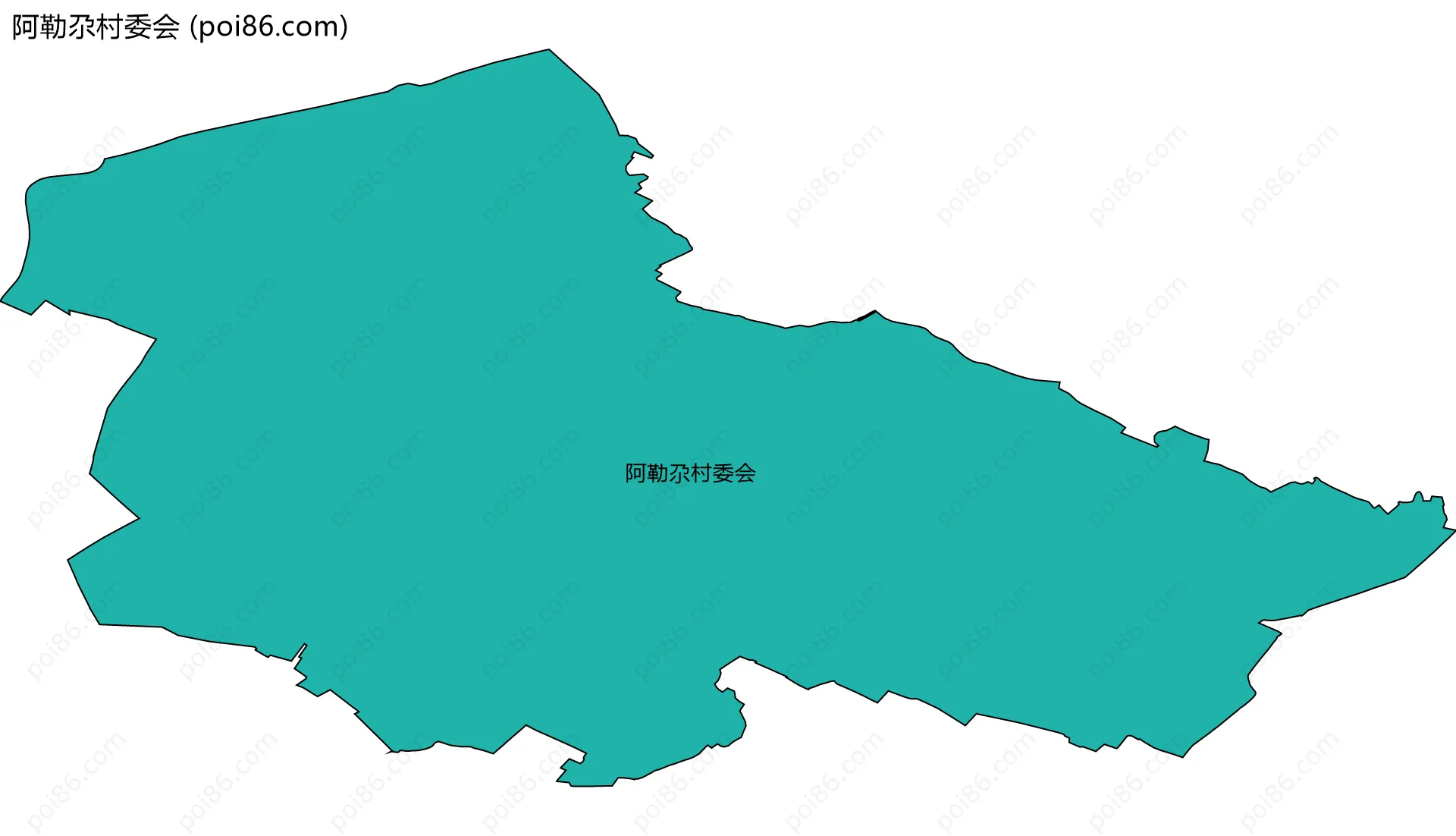 阿勒尕村委会边界地图