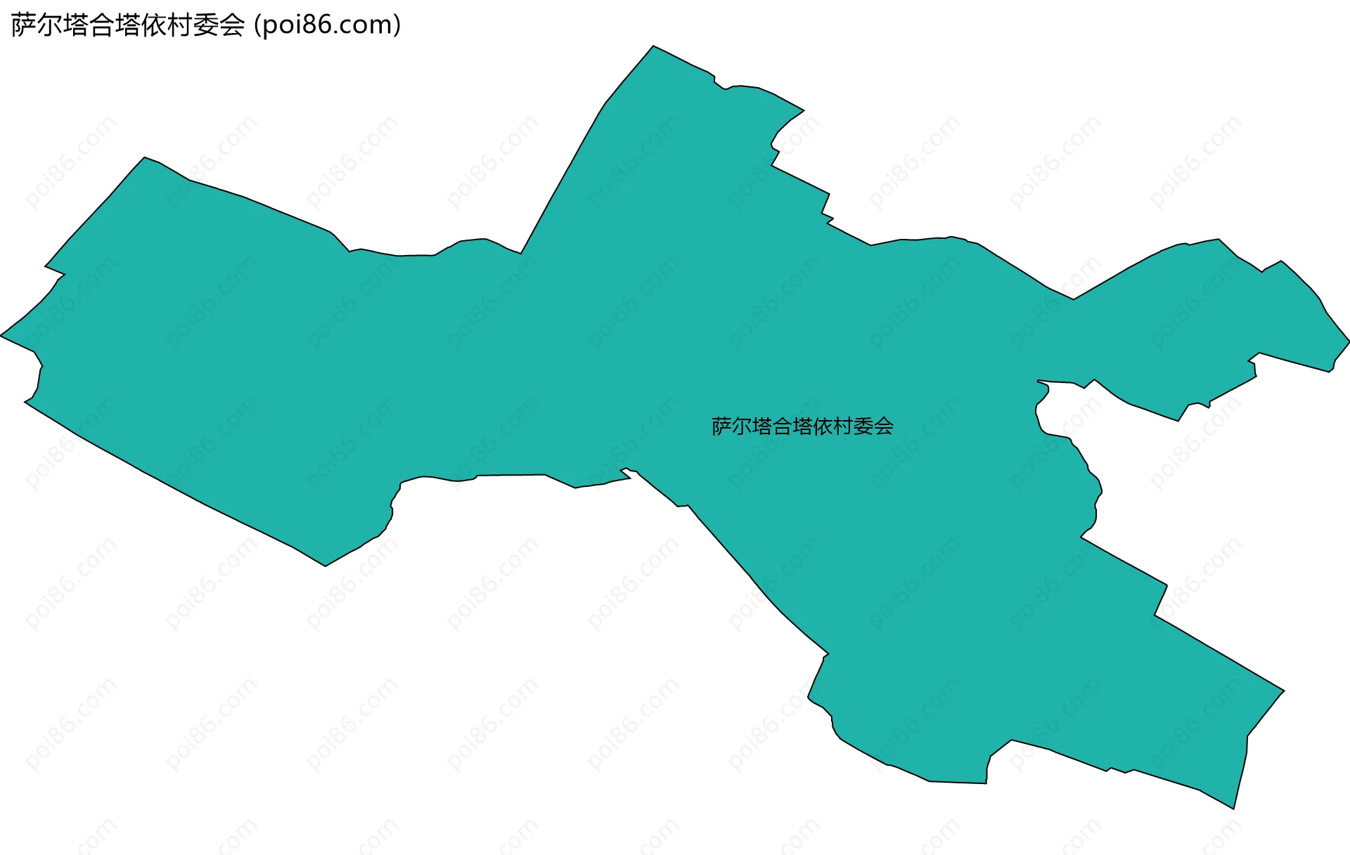 萨尔塔合塔依村委会边界地图
