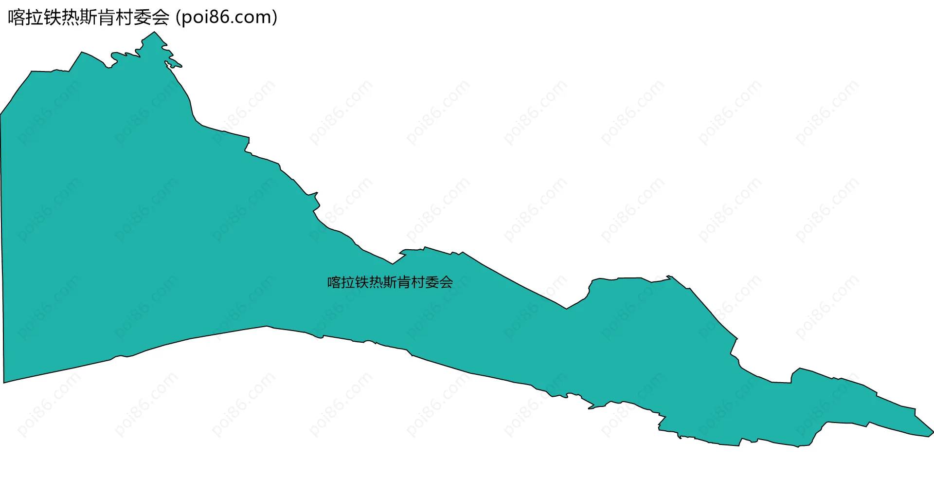 喀拉铁热斯肯村委会边界地图