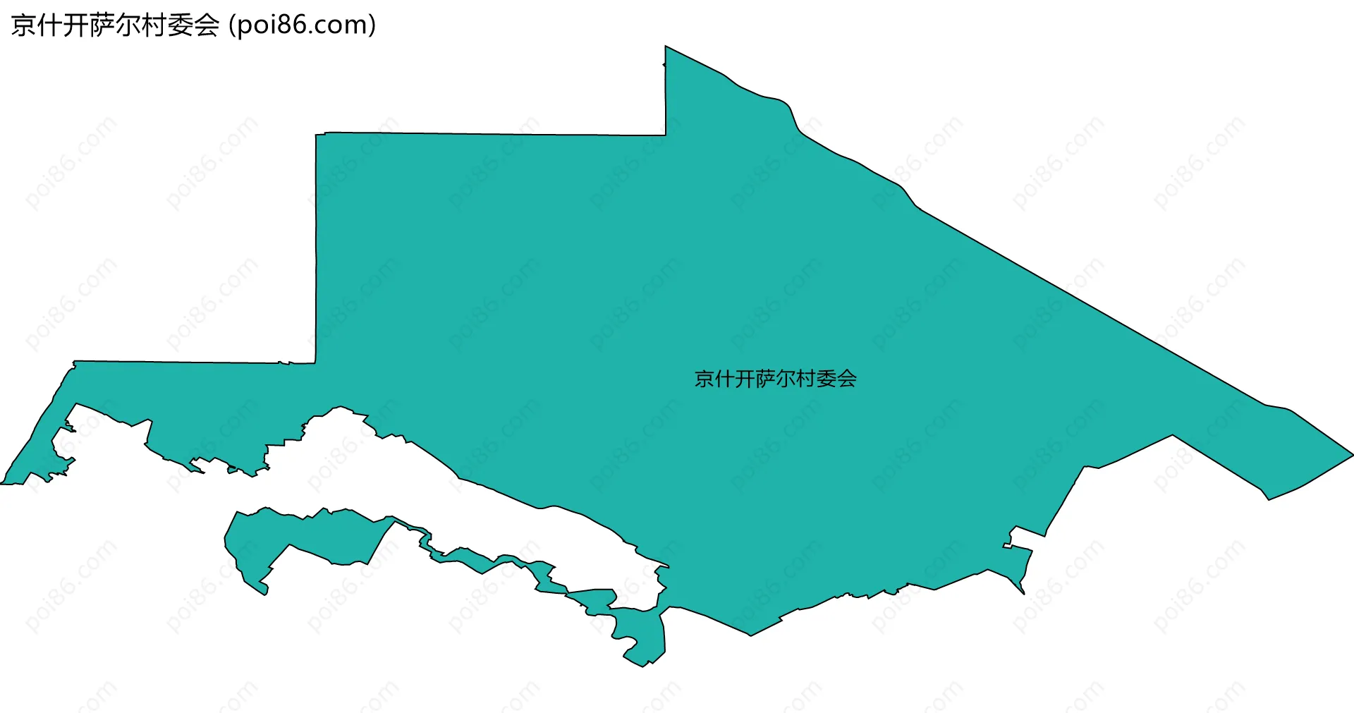 京什开萨尔村委会边界地图