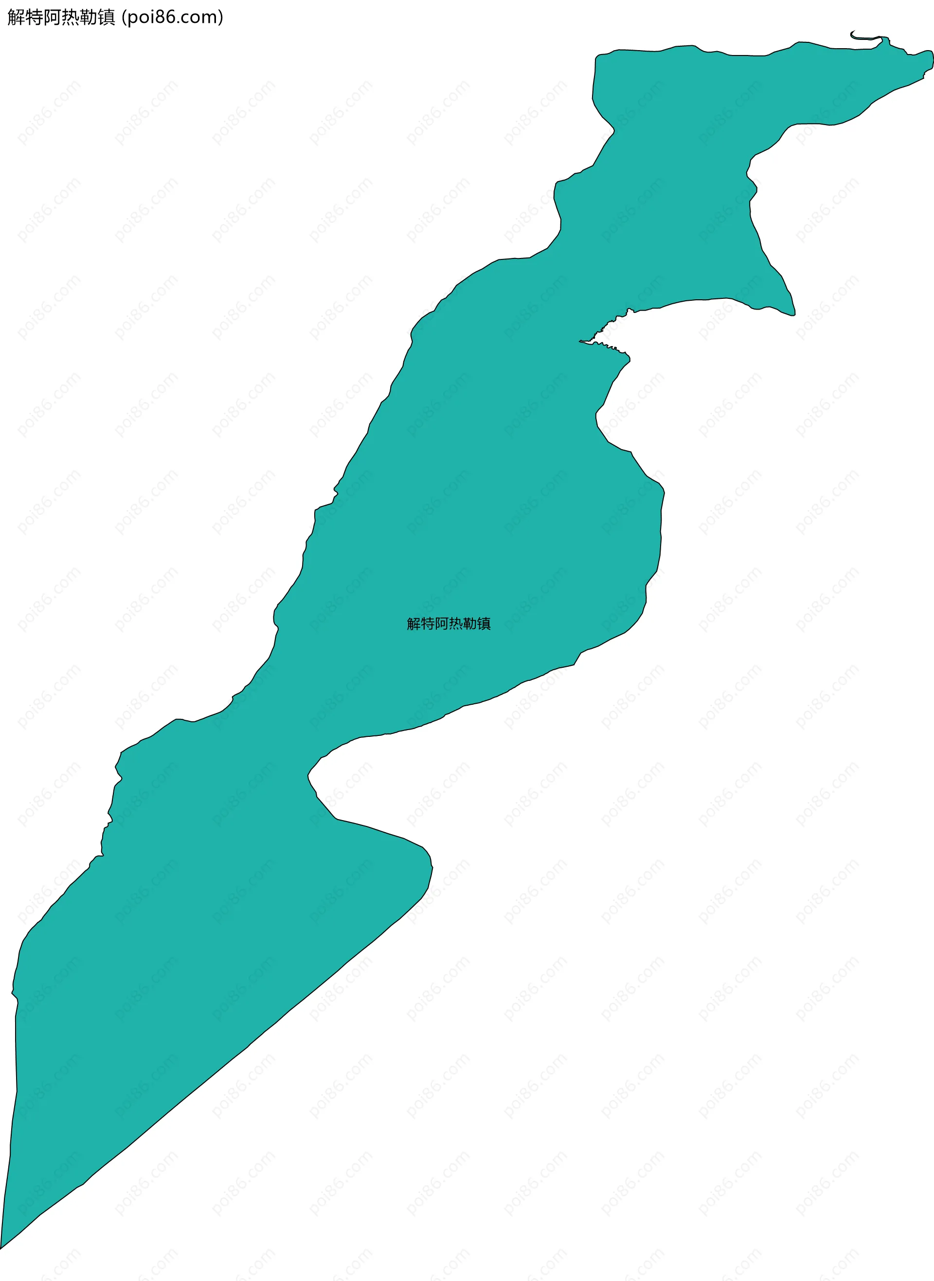 解特阿热勒镇边界地图