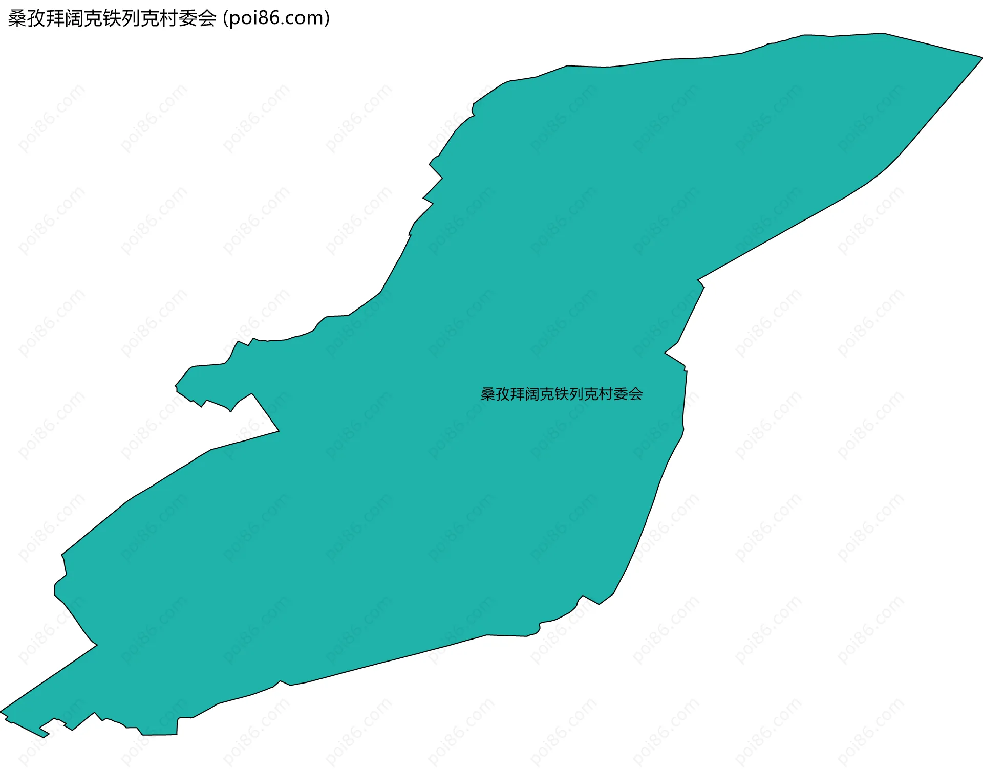 桑孜拜阔克铁列克村委会边界地图