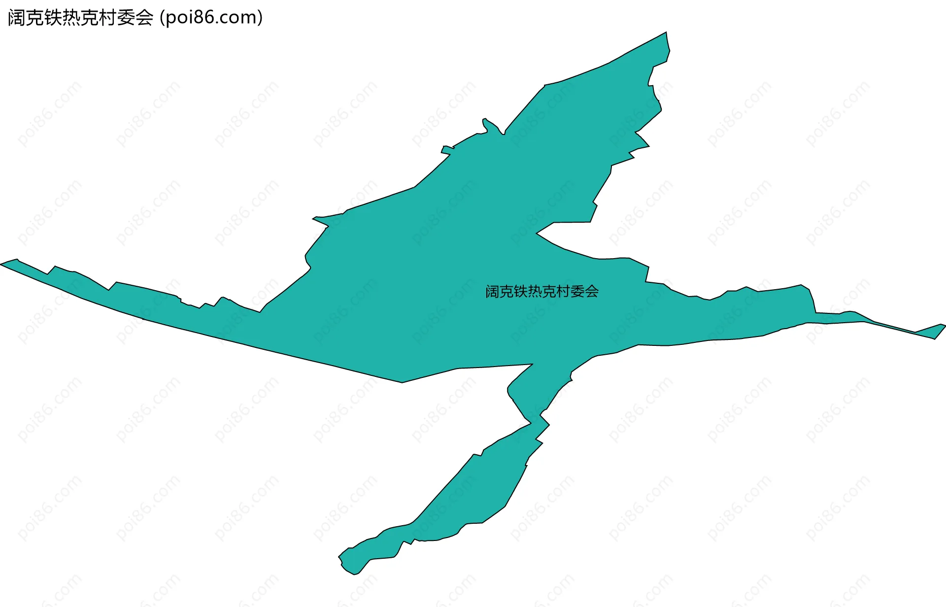 阔克铁热克村委会边界地图