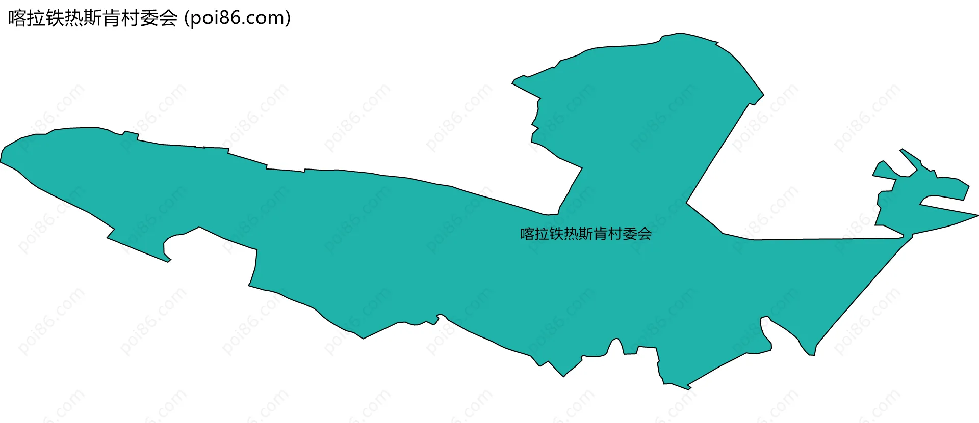喀拉铁热斯肯村委会边界地图