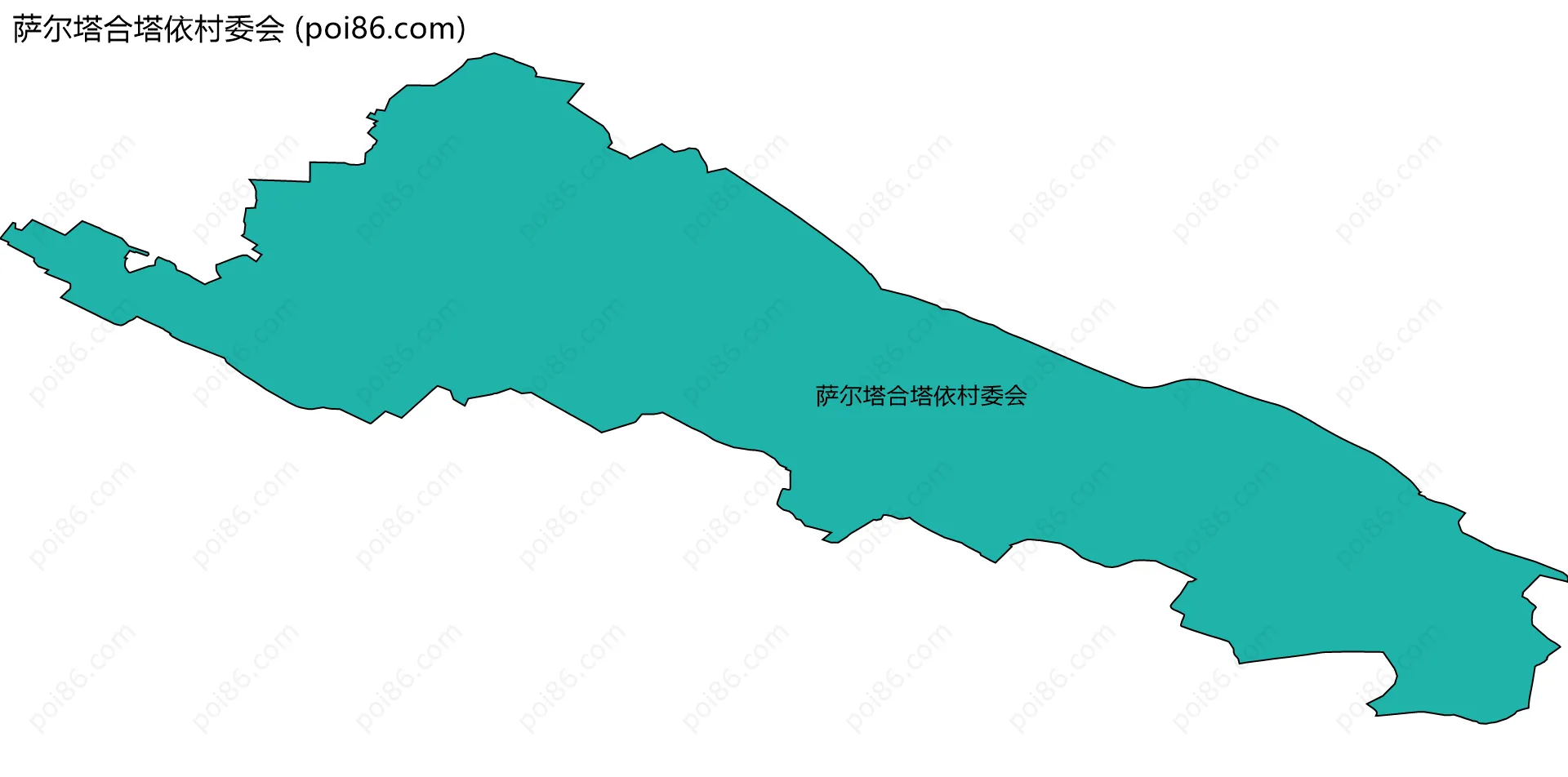萨尔塔合塔依村委会边界地图