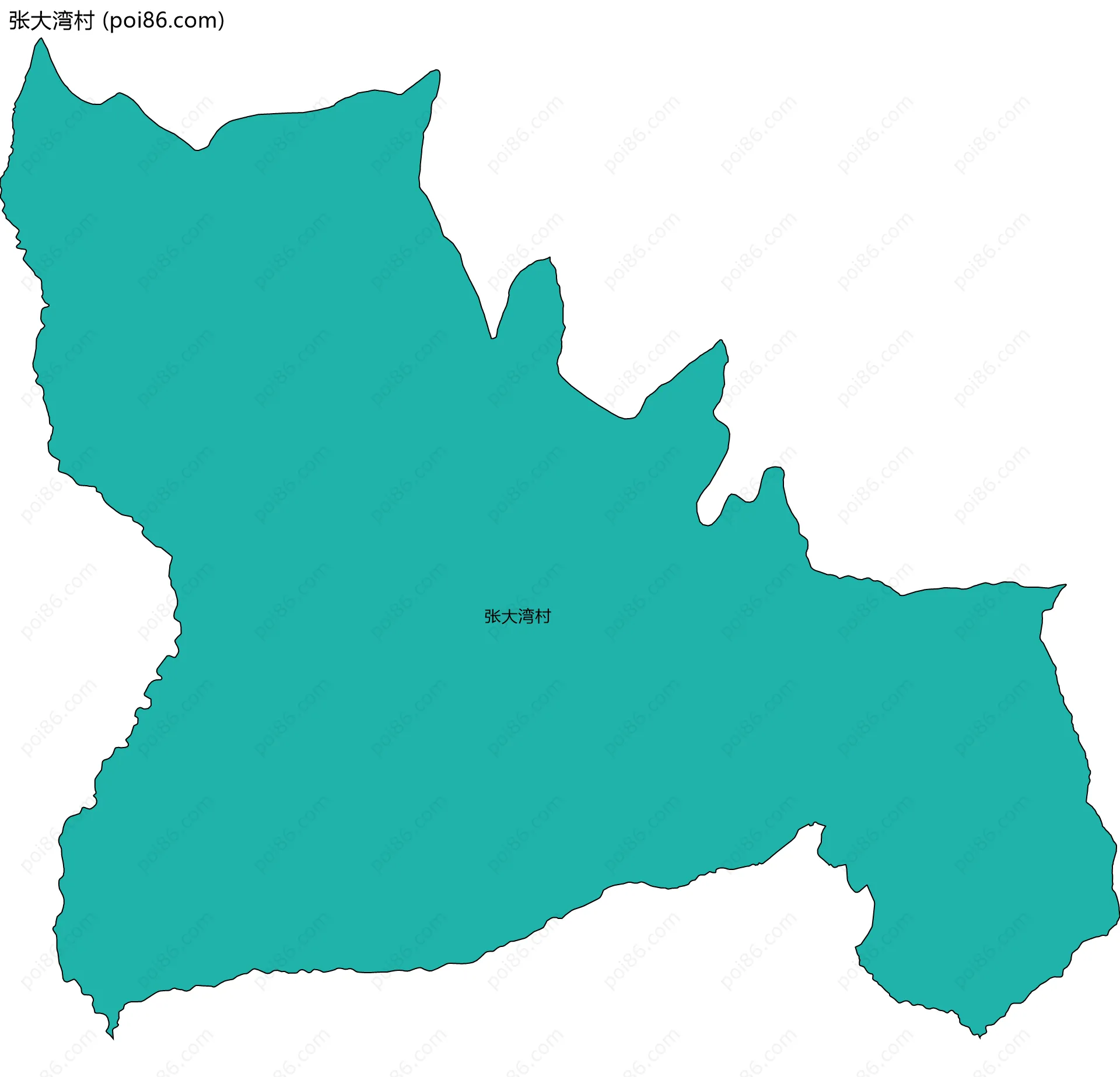 张大湾村边界地图
