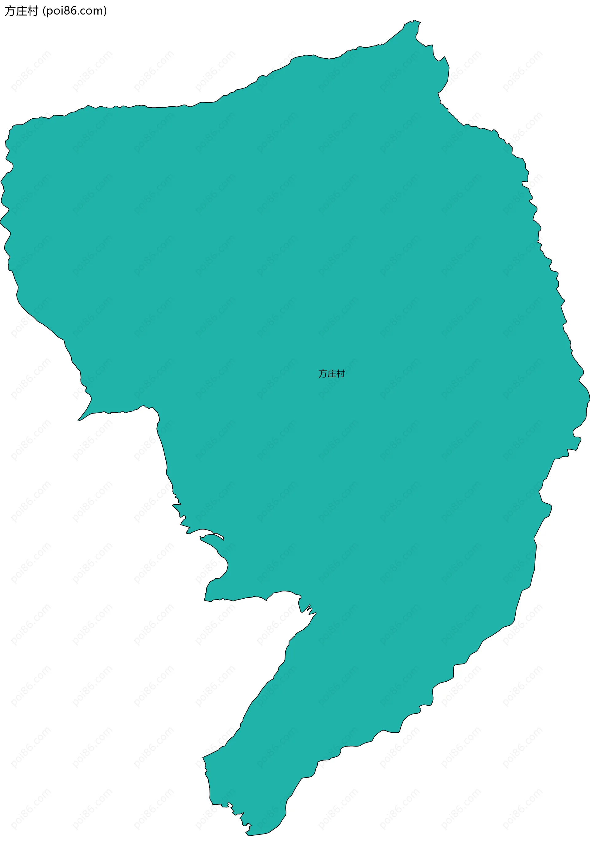 方庄村边界地图