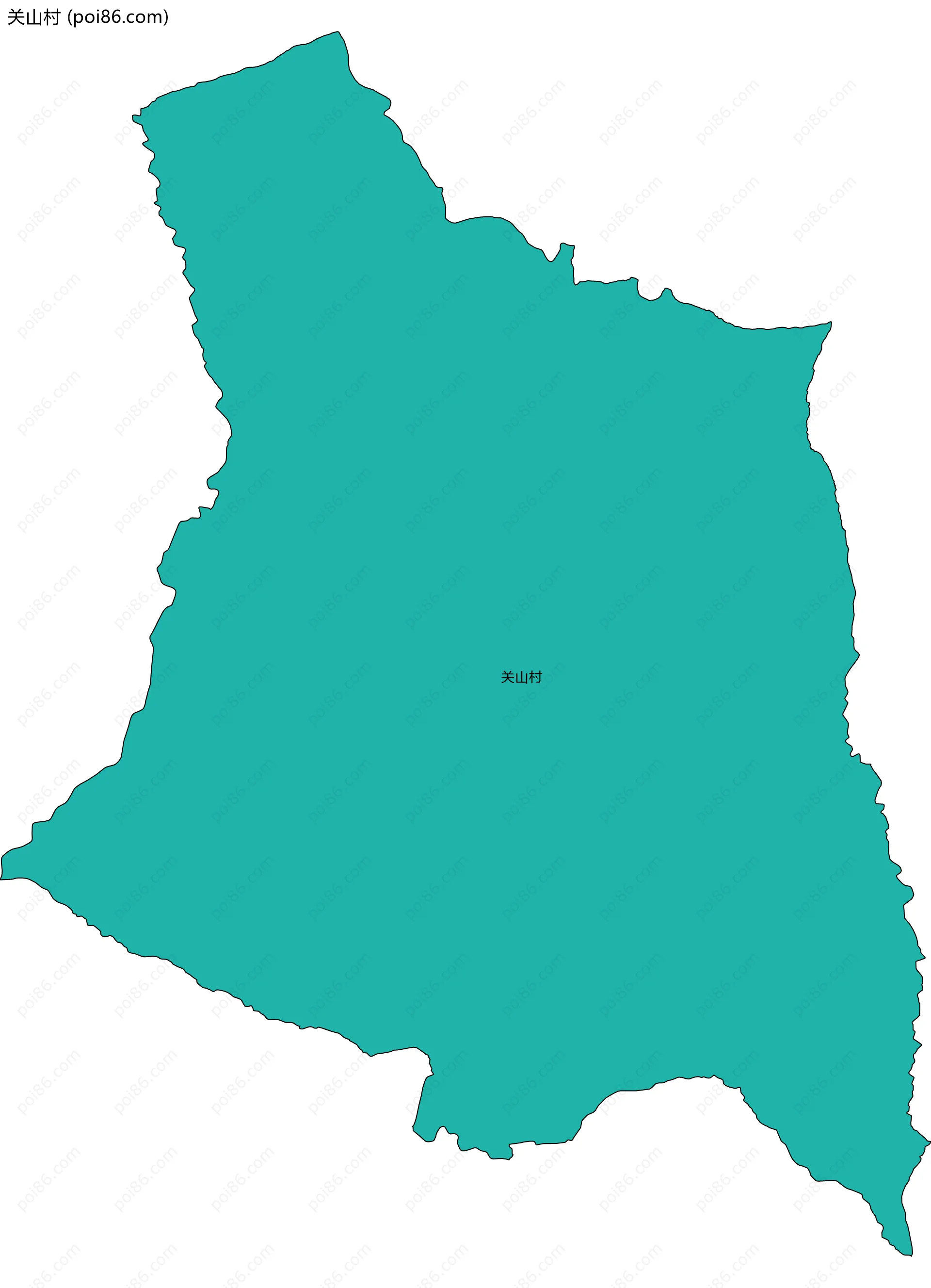 关山村边界地图