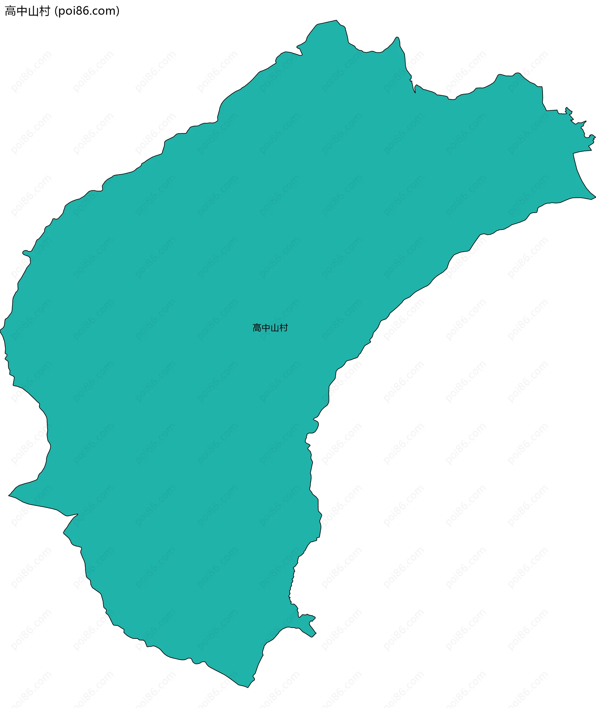 高中山村边界地图