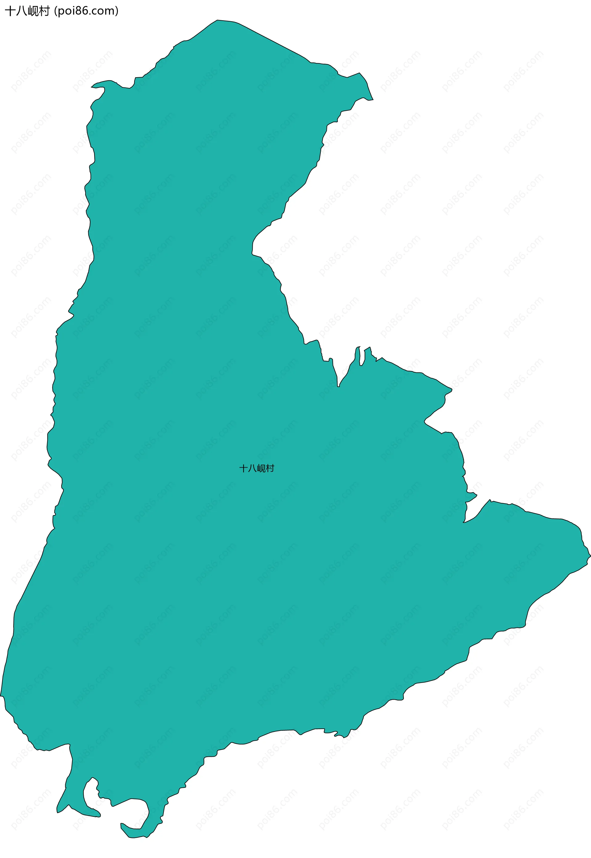 十八岘村边界地图