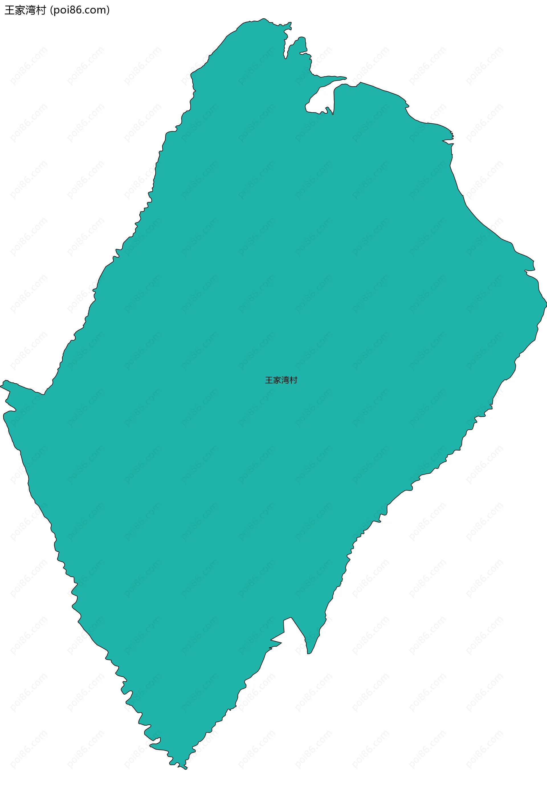 王家湾村边界地图