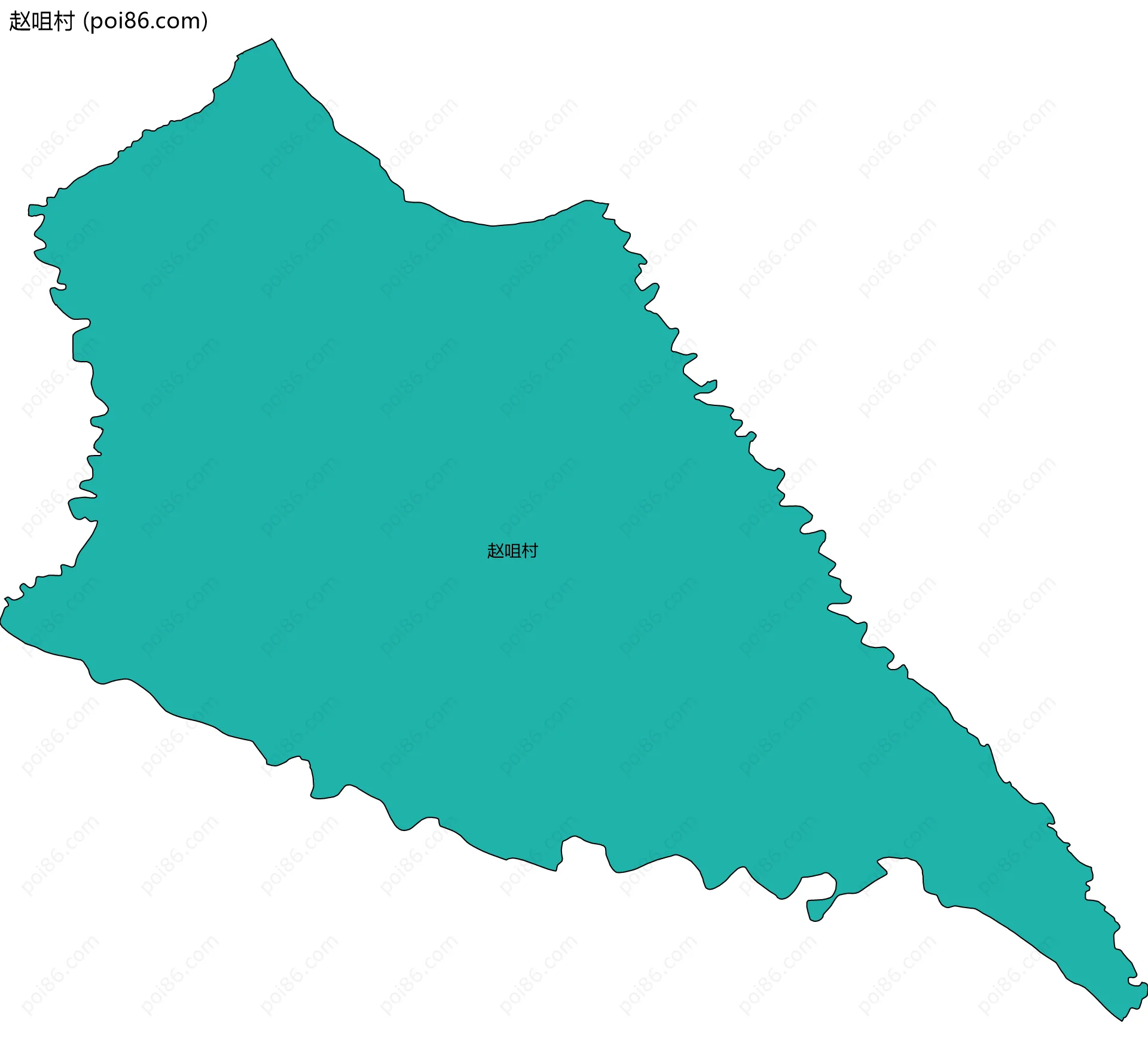赵咀村边界地图