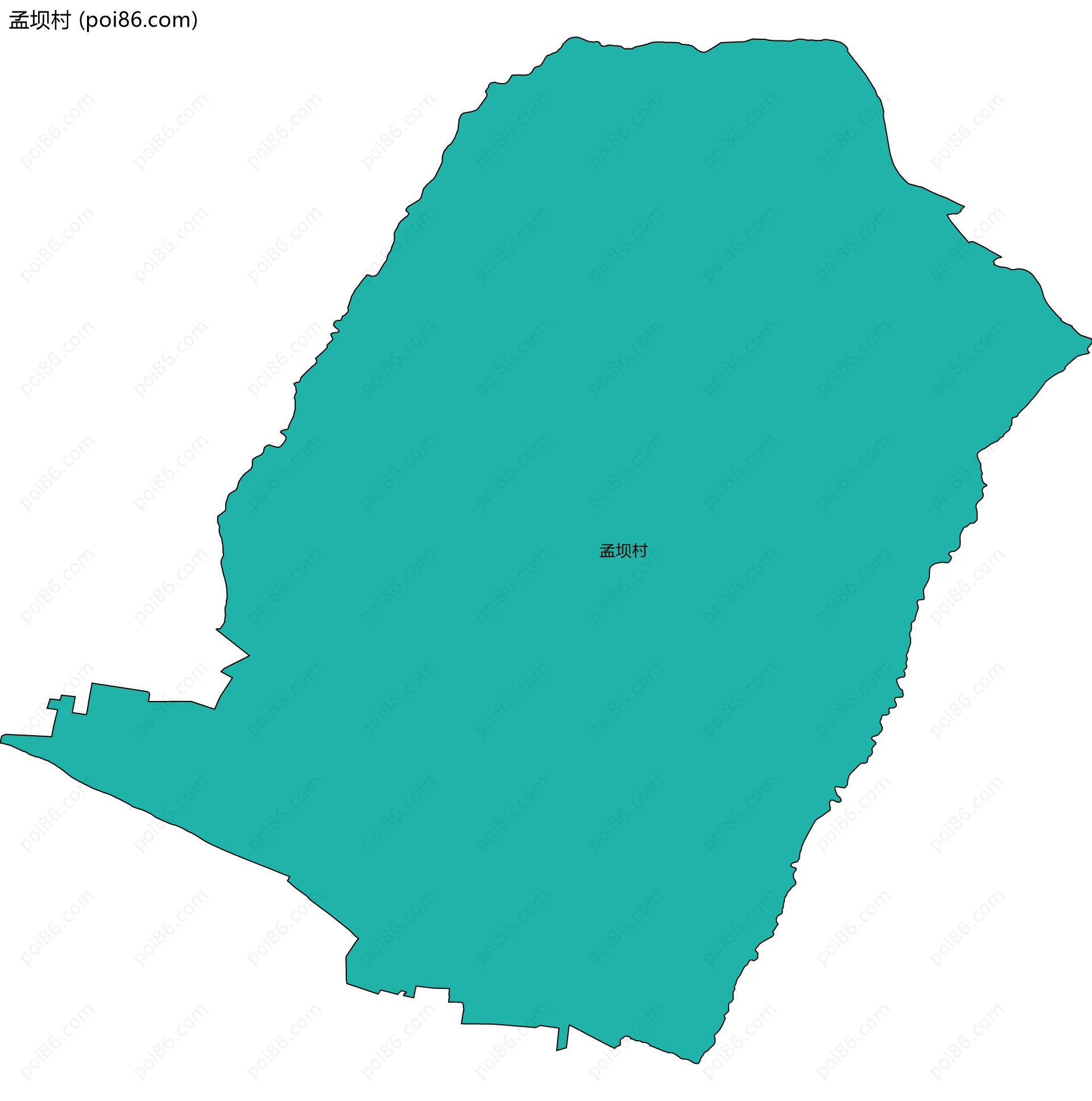 孟坝村边界地图