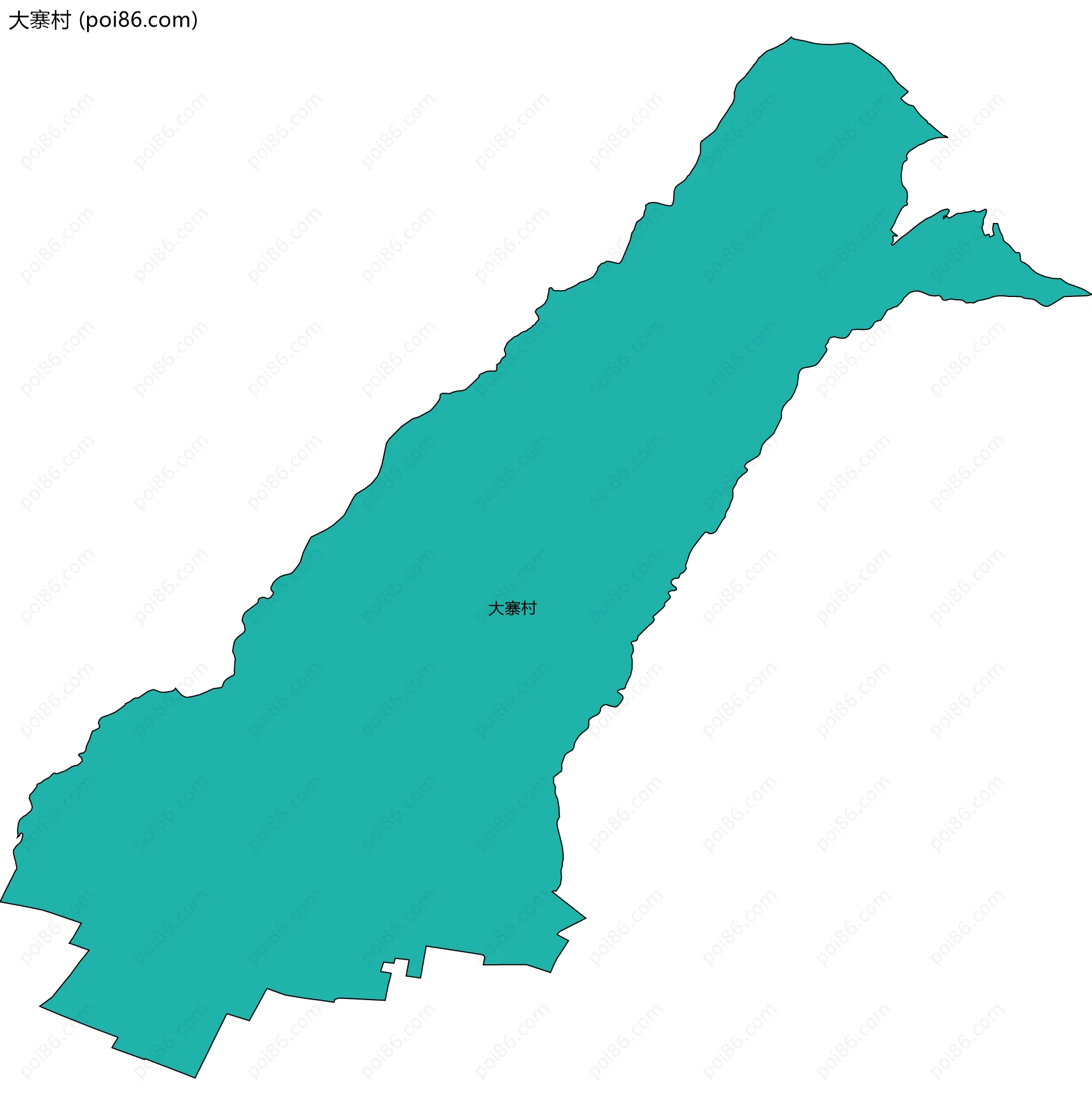 大寨村边界地图