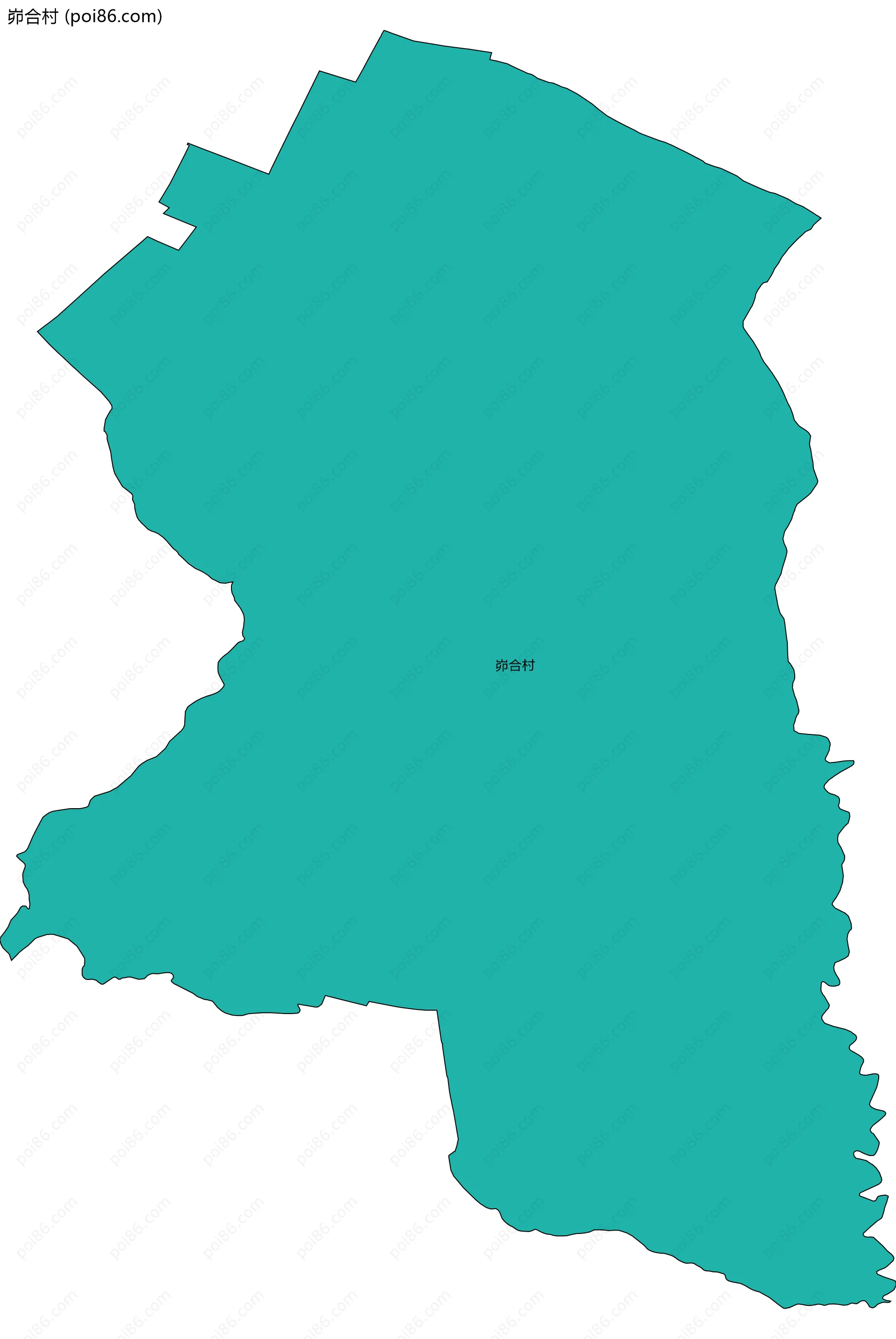 峁合村边界地图