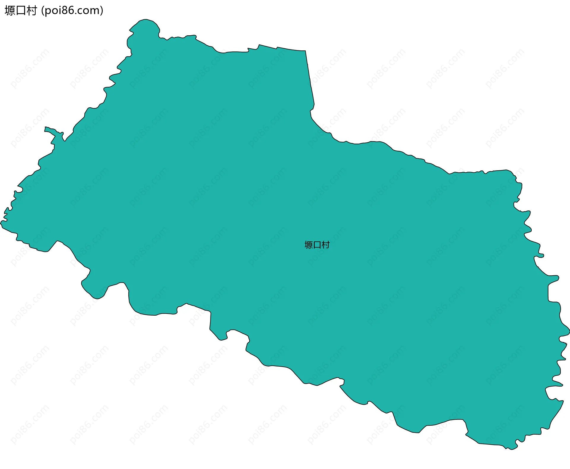 塬口村边界地图