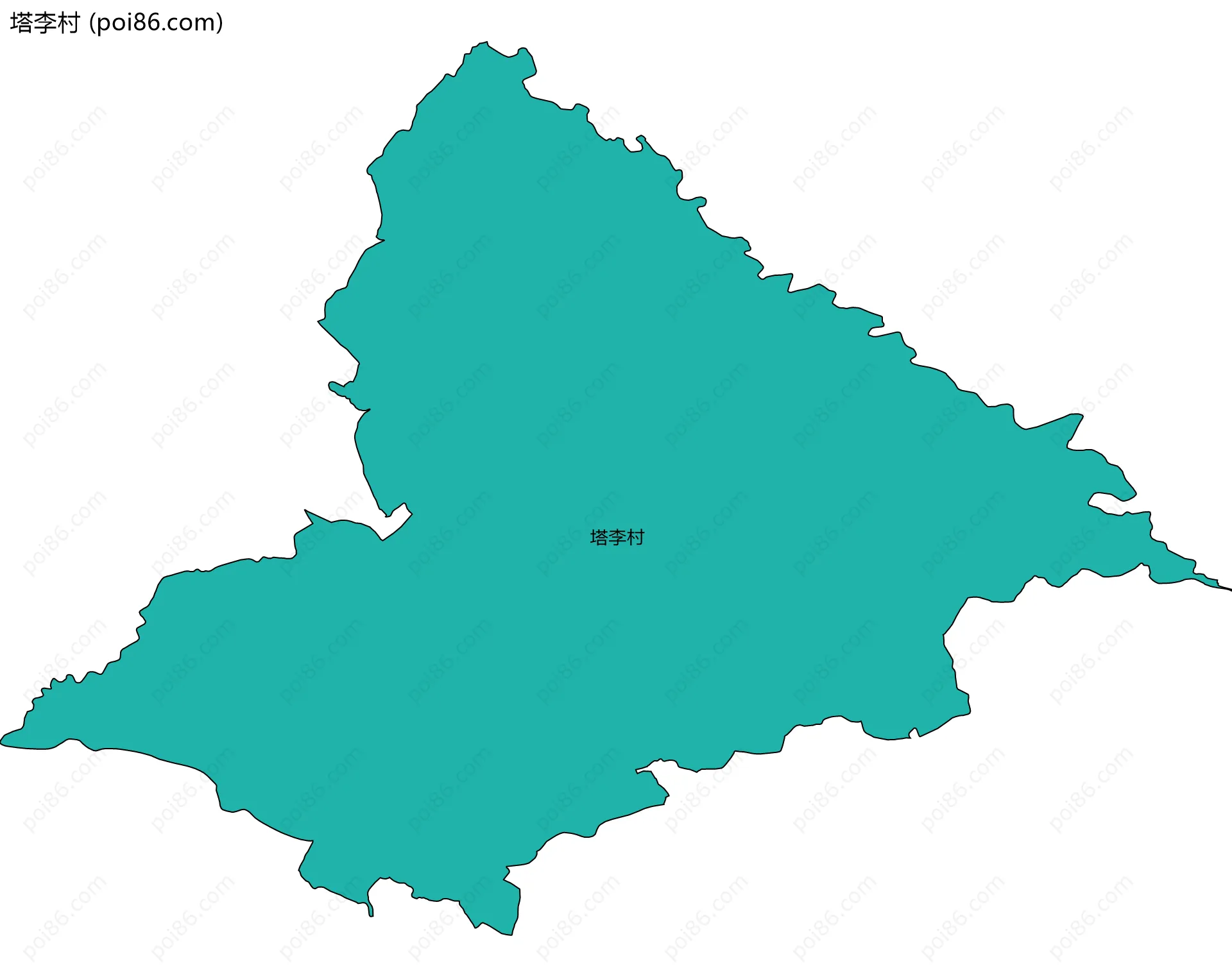 塔李村边界地图