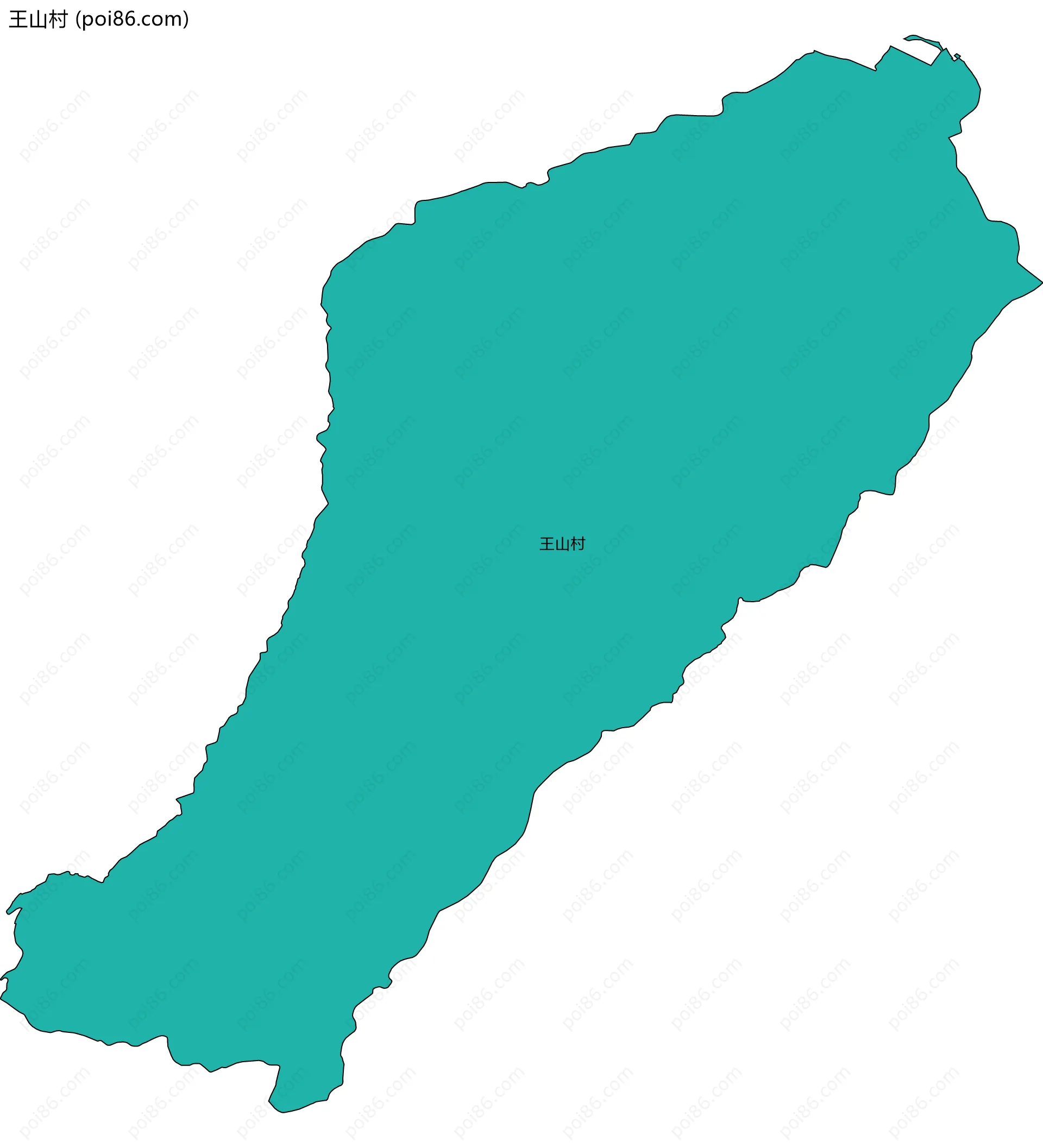 王山村边界地图