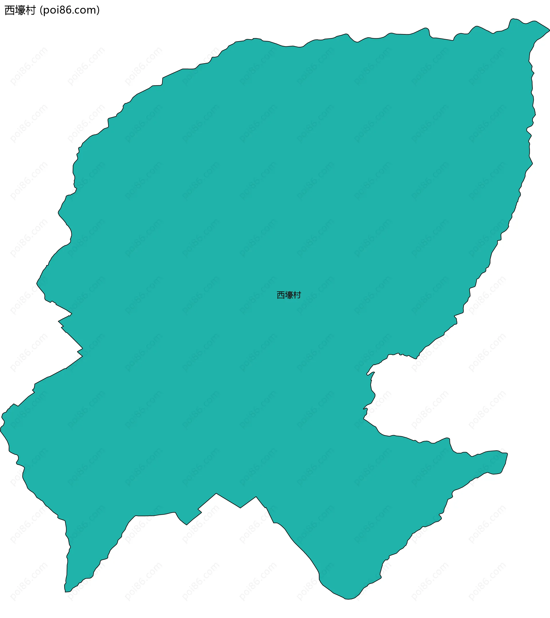 西壕村边界地图