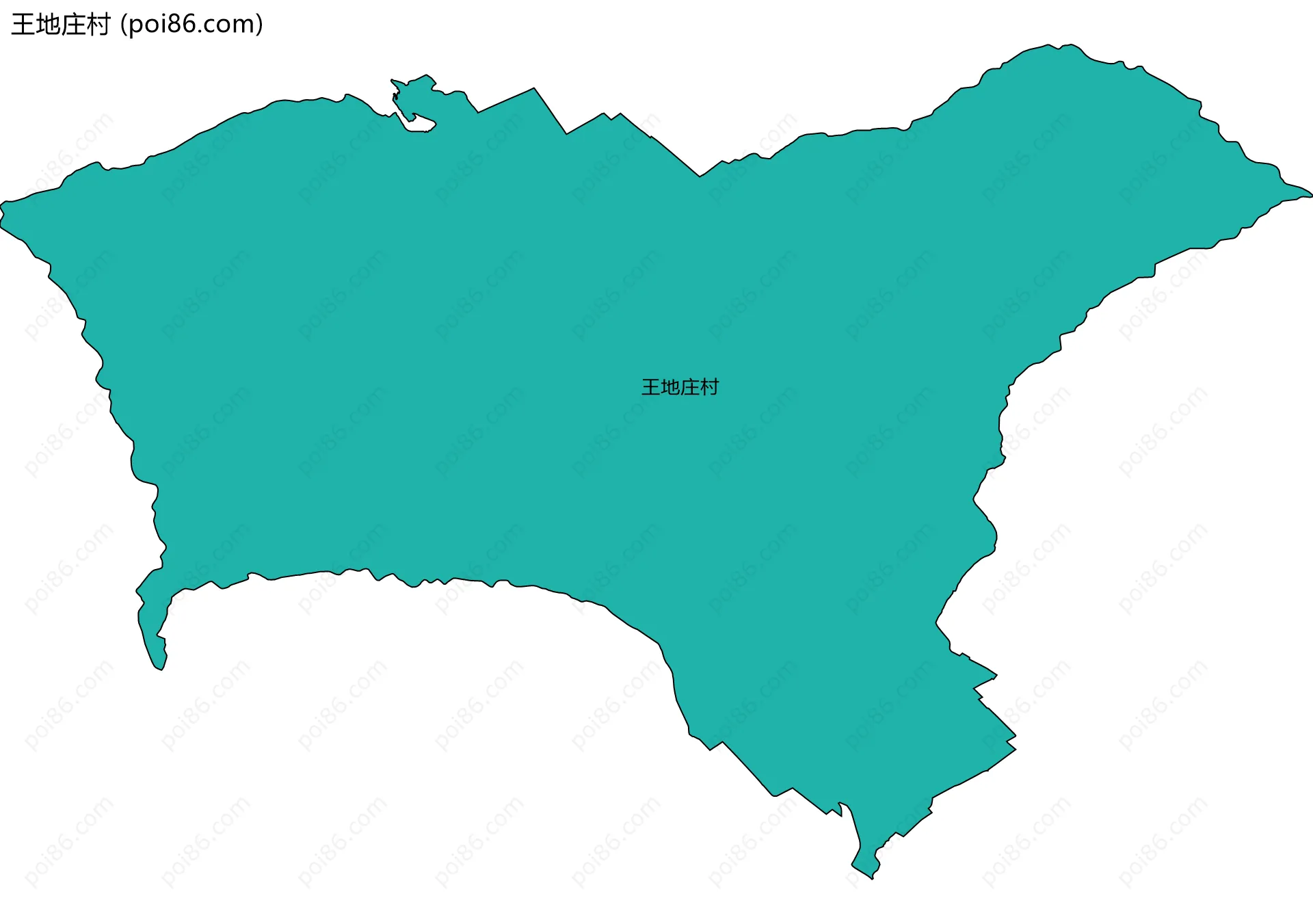 王地庄村边界地图