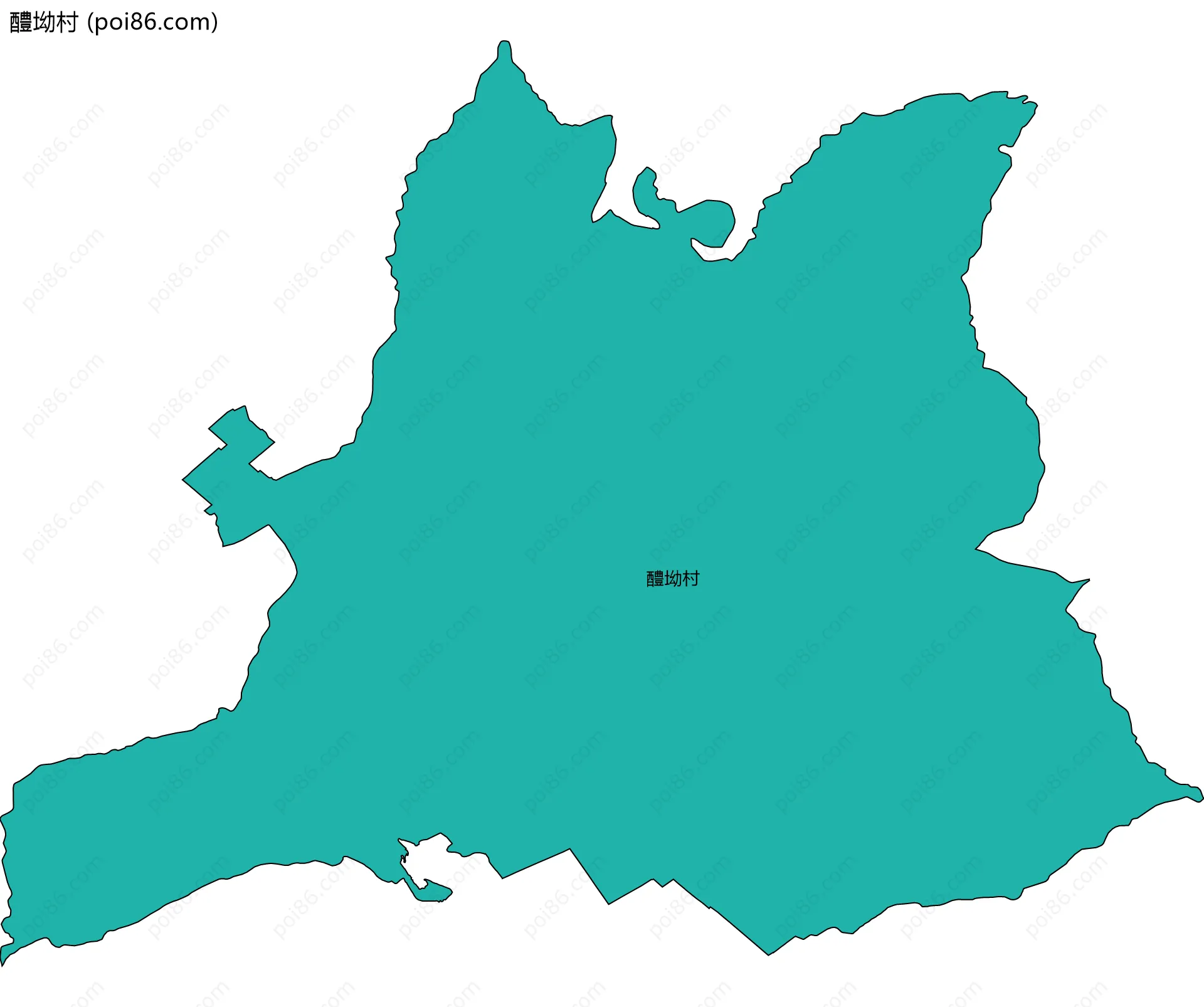 醴坳村边界地图