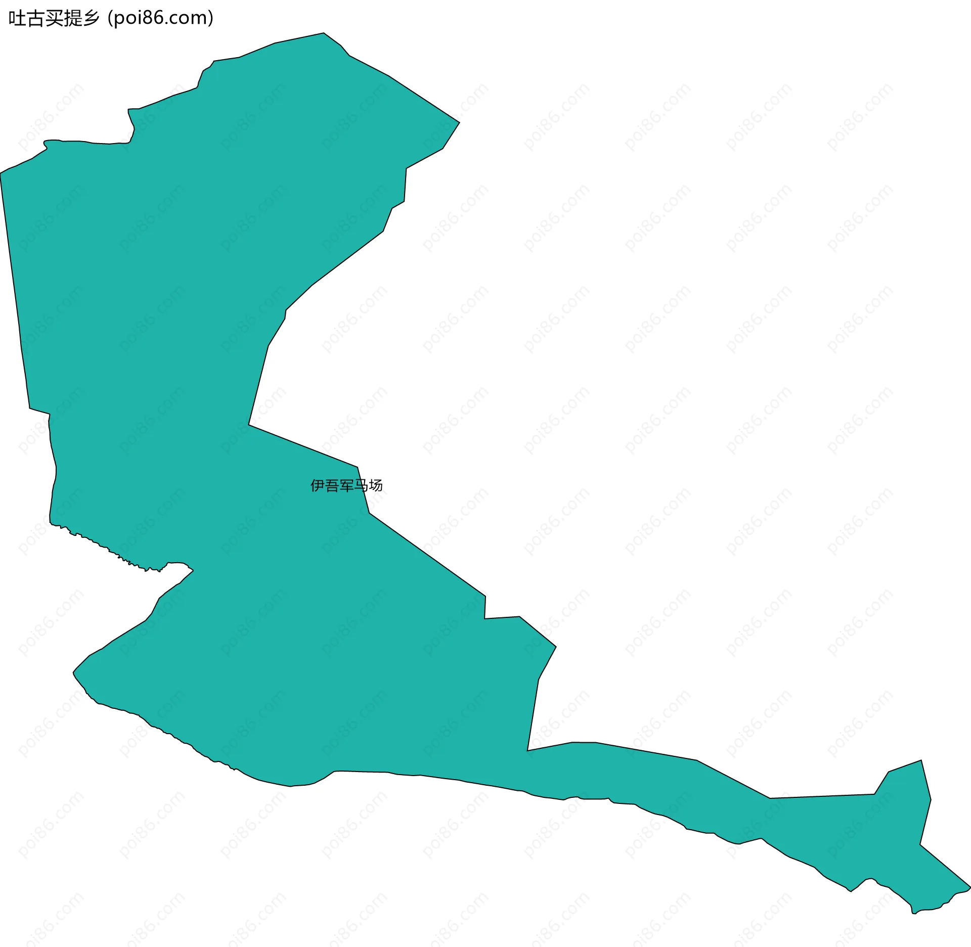 吐古买提乡边界地图(五级行政区划)