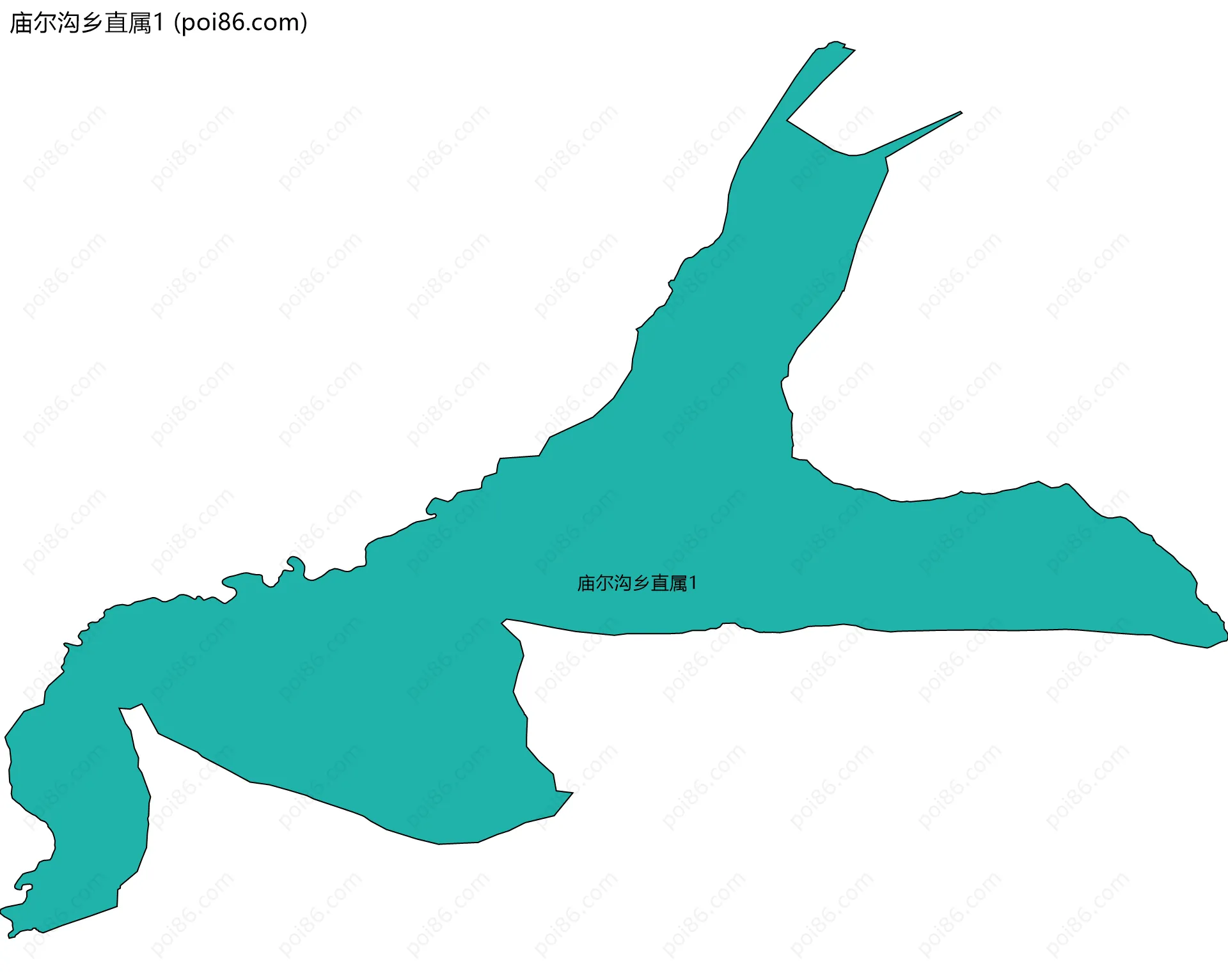 庙尔沟乡直属1边界地图