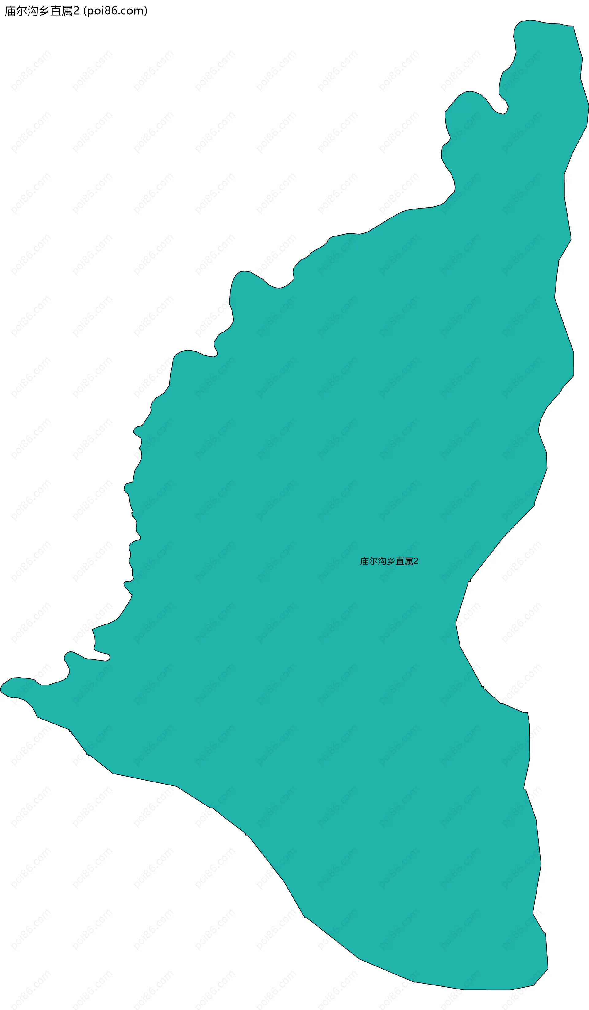 庙尔沟乡直属2边界地图