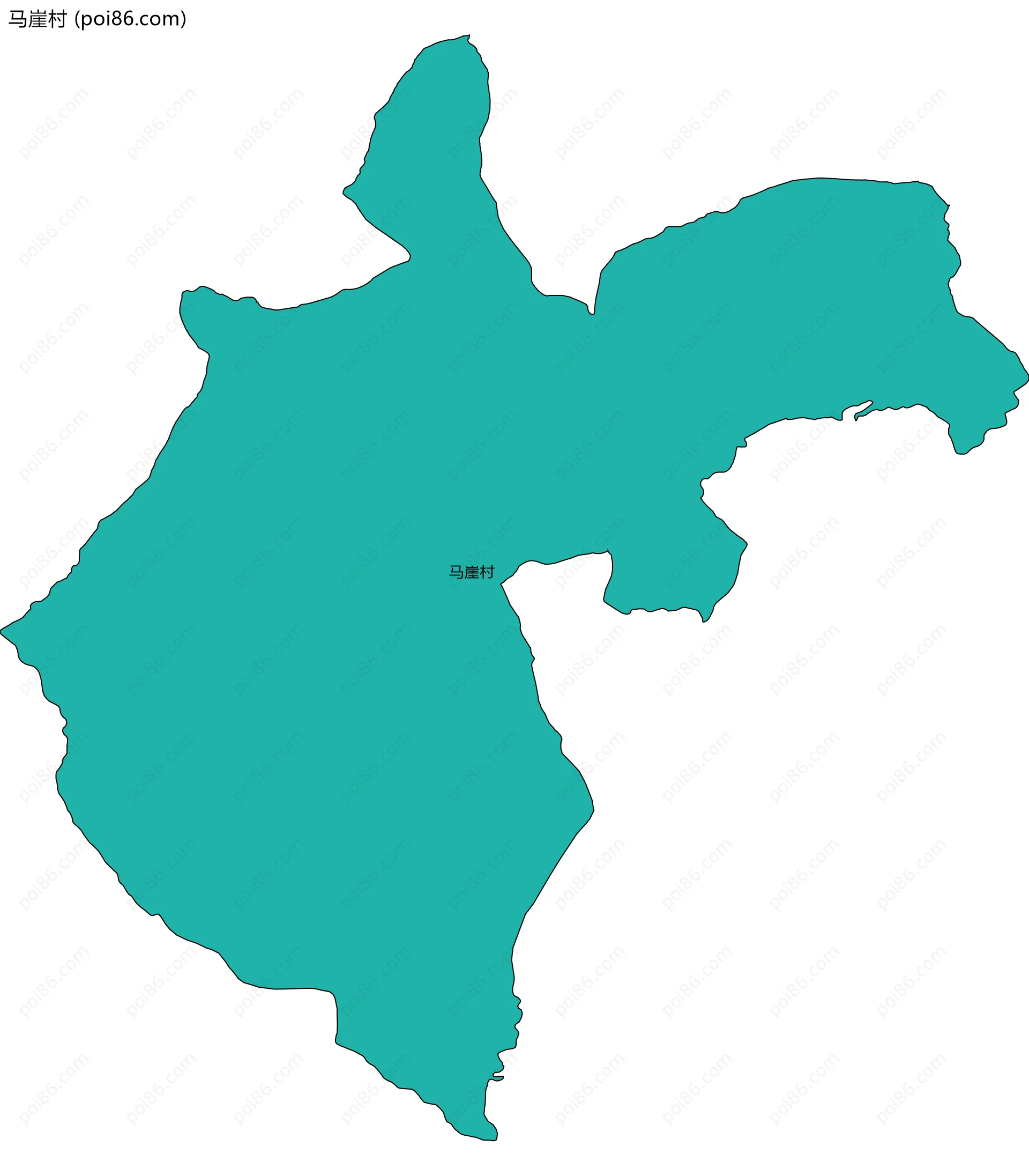 马崖村边界地图