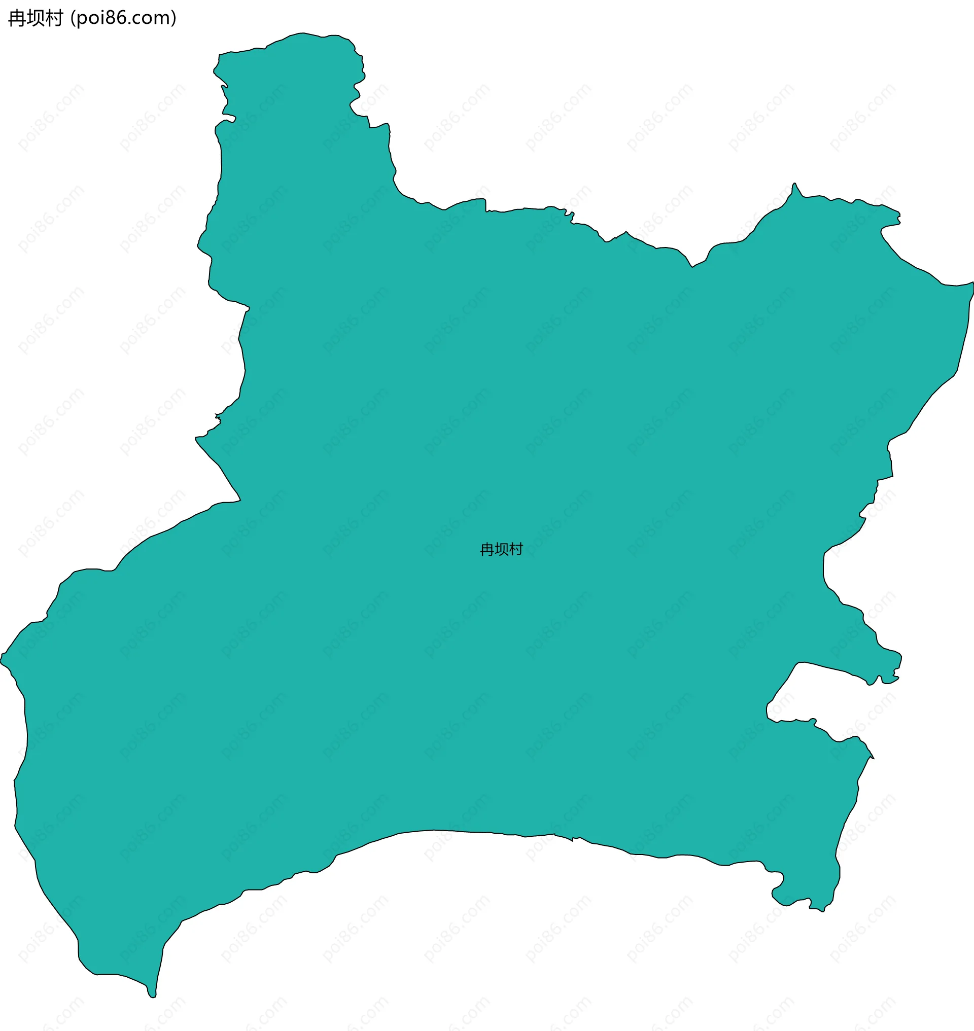 冉坝村边界地图