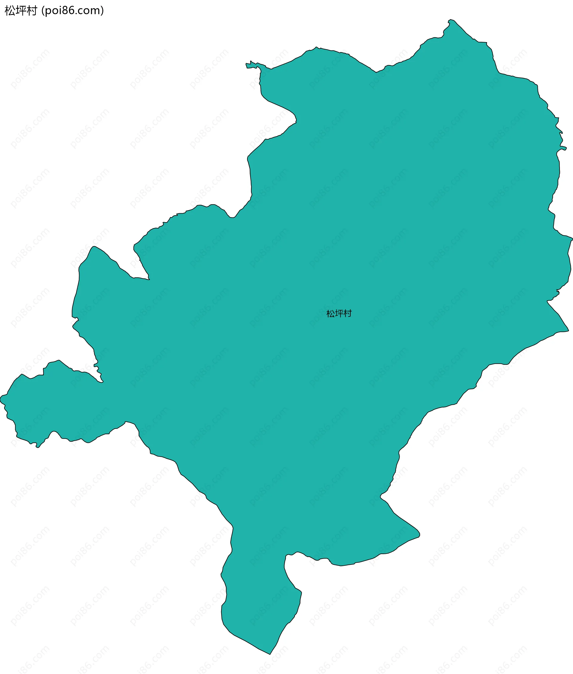 松坪村边界地图