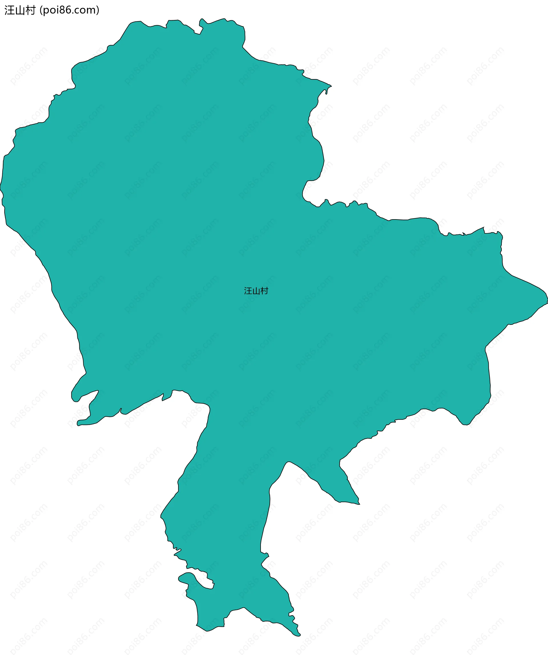 汪山村边界地图