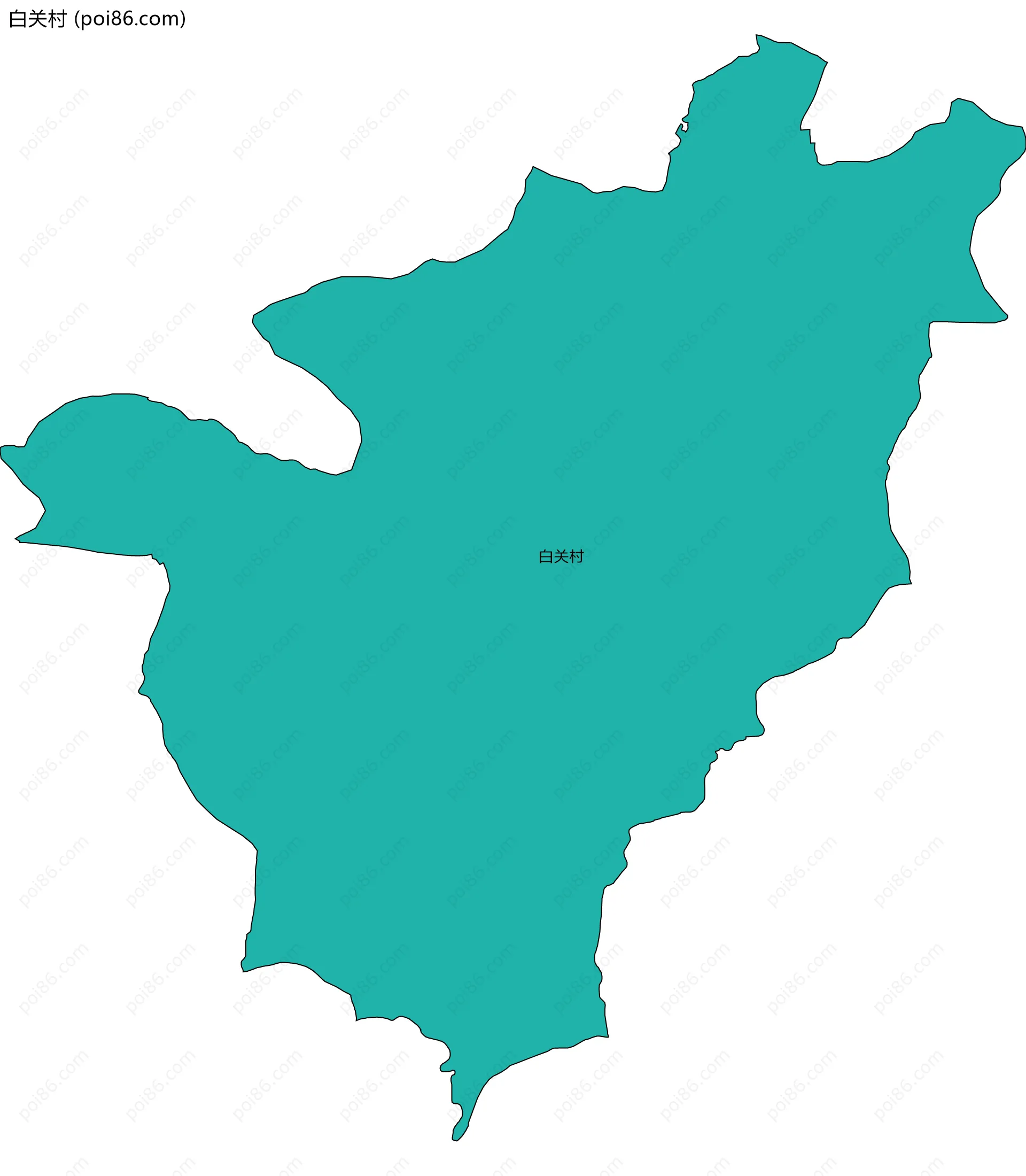 白关村边界地图