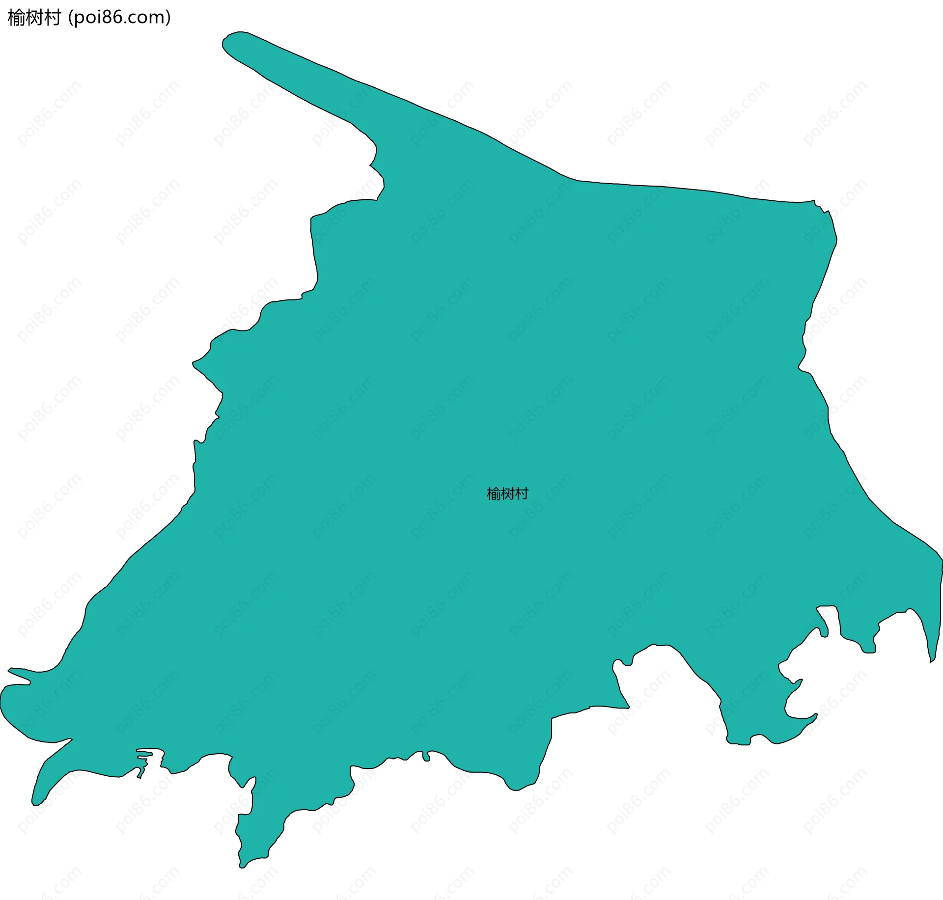 榆树村边界地图