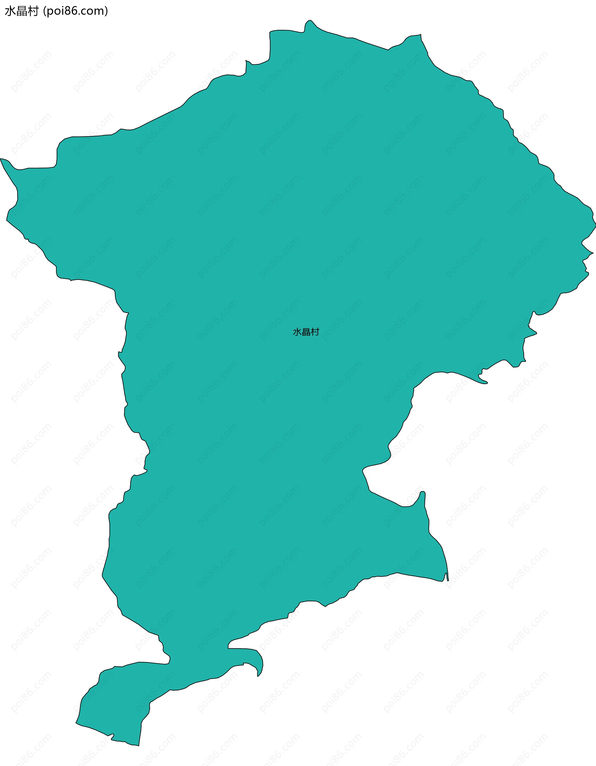 水晶村边界地图