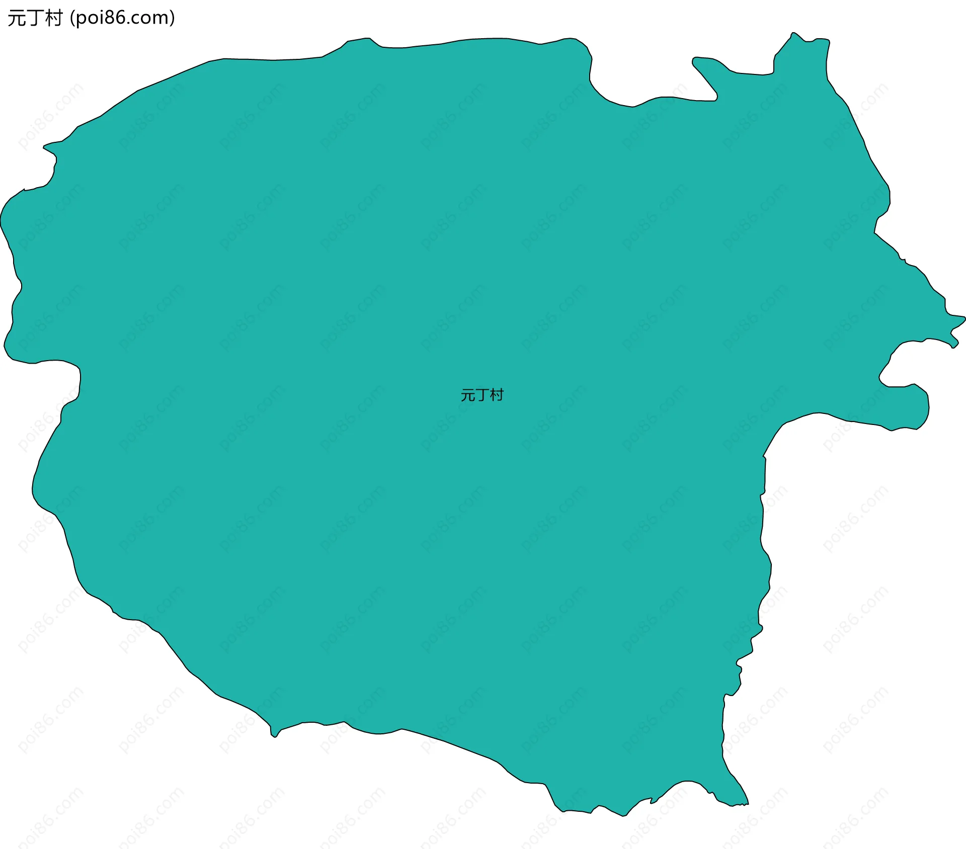 元丁村边界地图