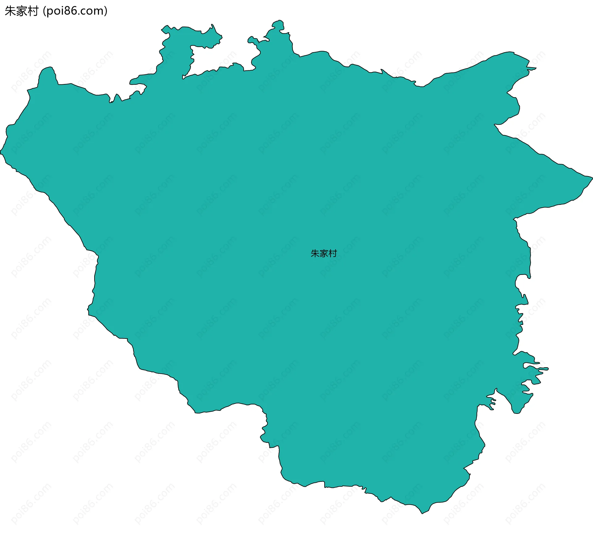 朱家村边界地图