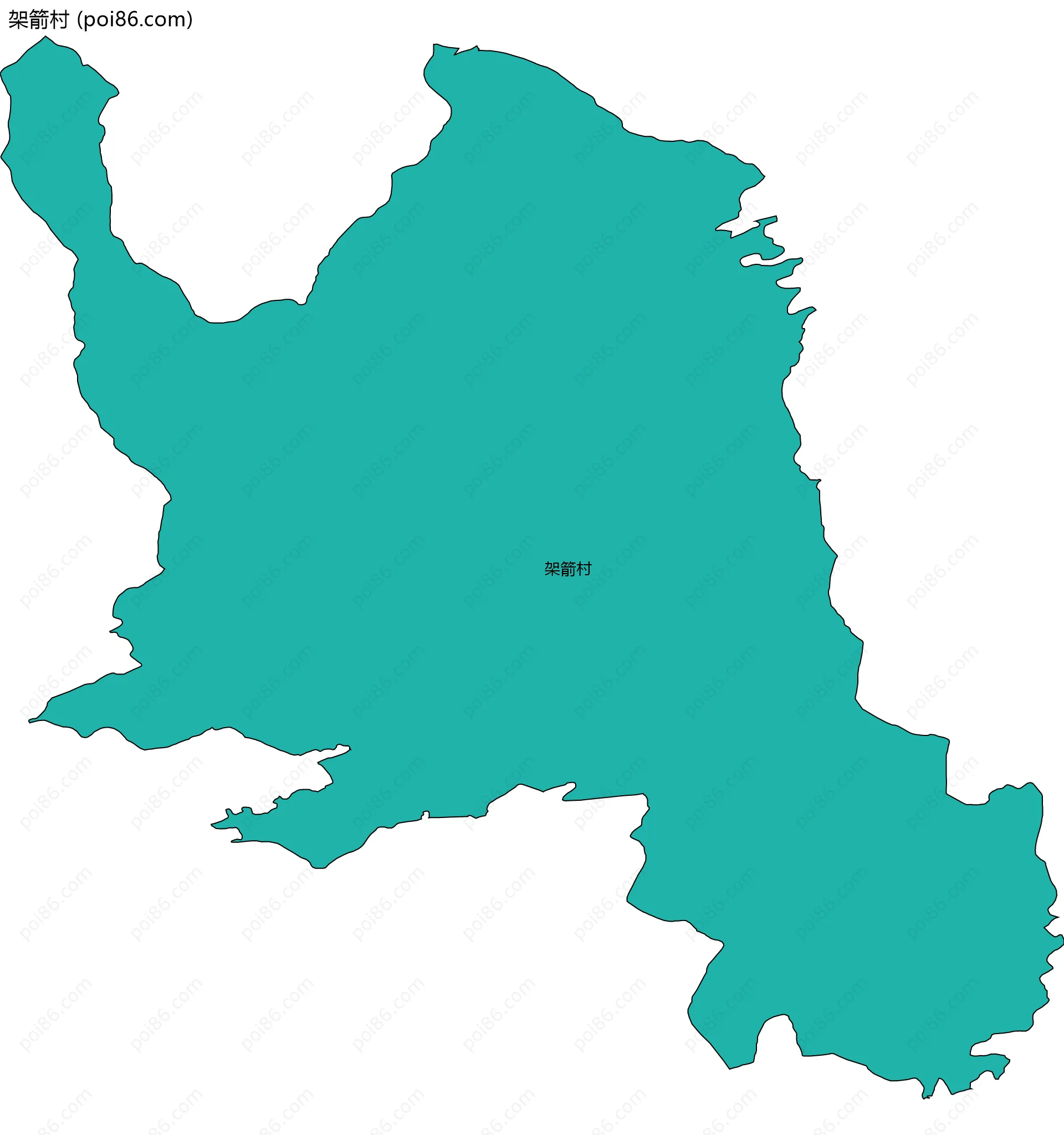 架箭村边界地图