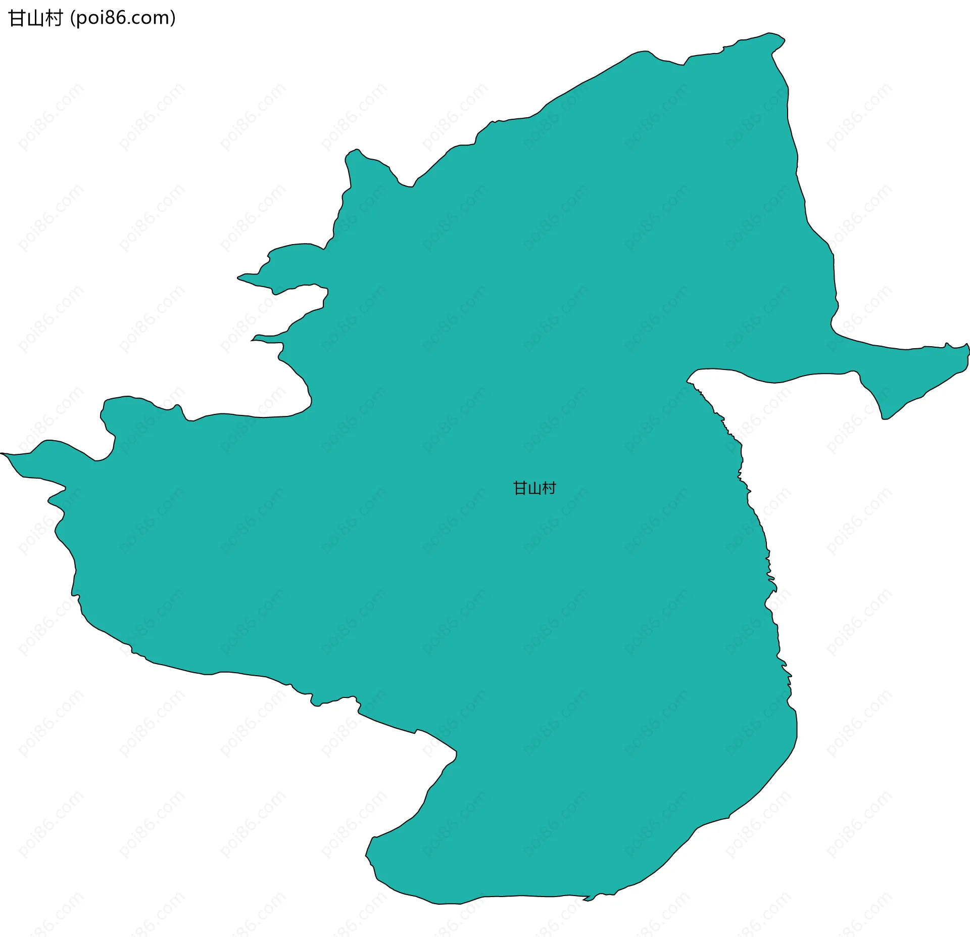 甘山村边界地图